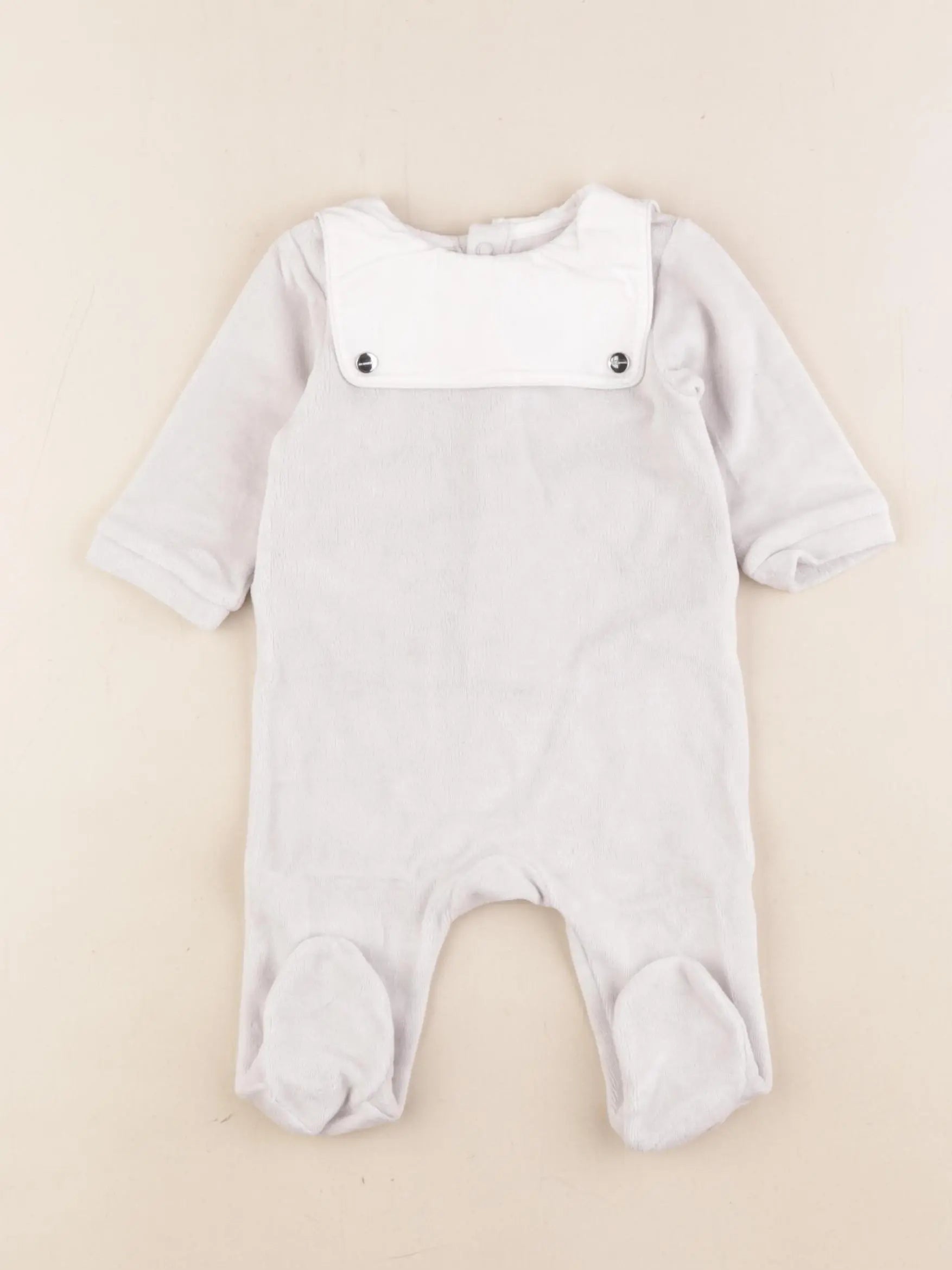 Jacadi - pyjama velours gris - 3 mois
