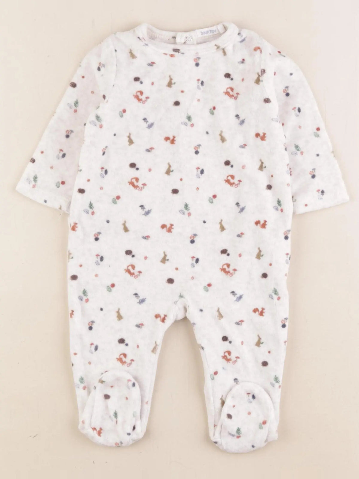 Boutchou - pyjama velours beige - 3 mois
