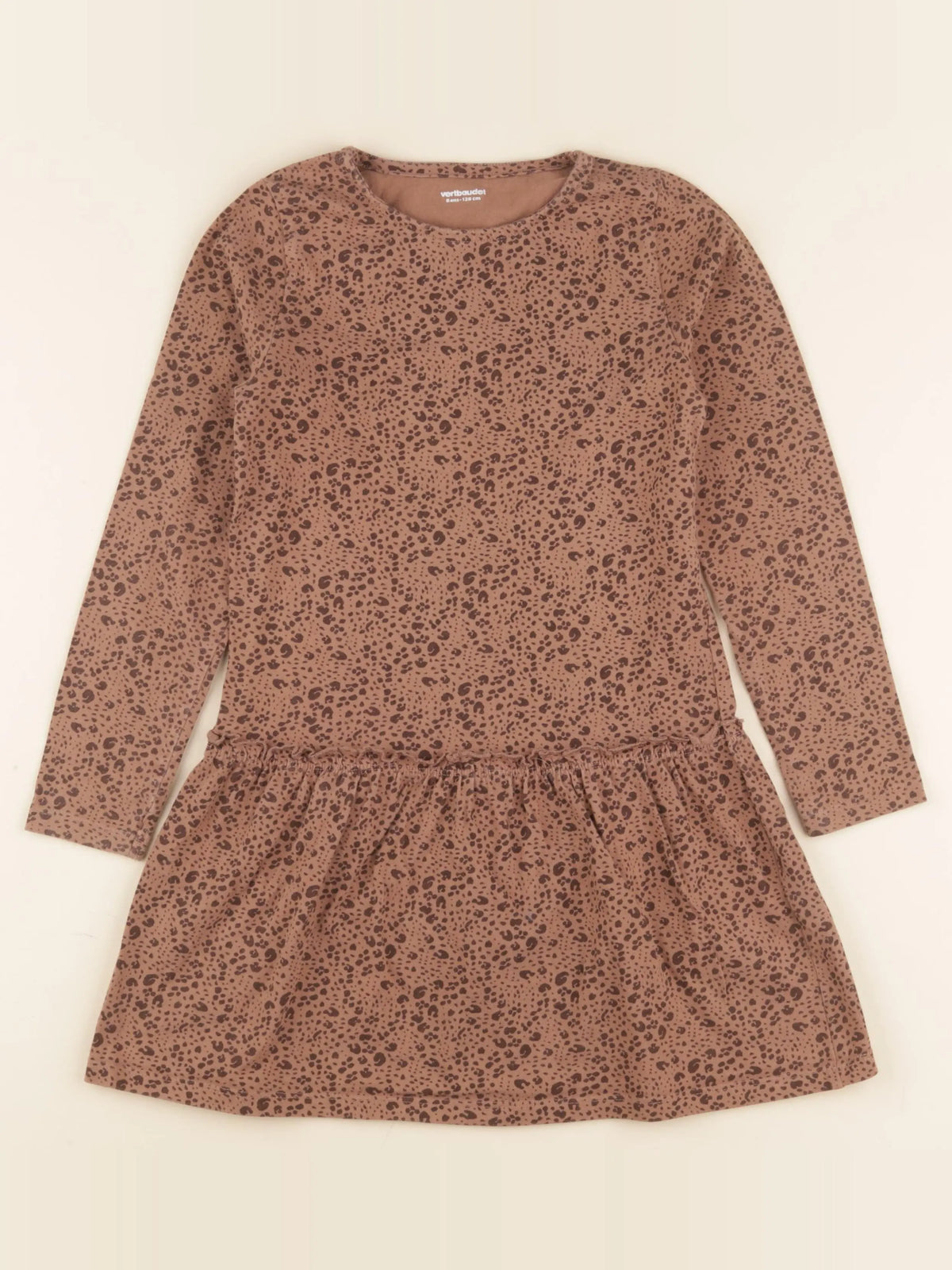 Vertbaudet - robe marron - 8 ans