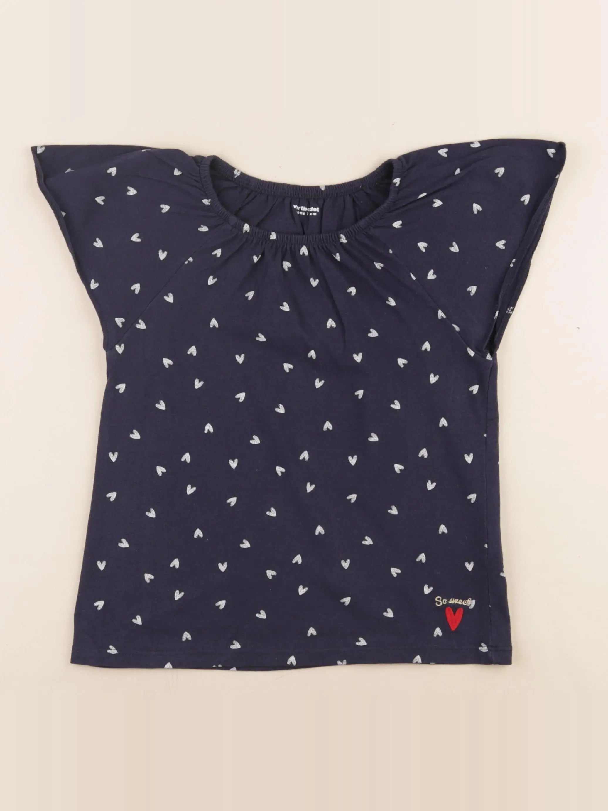 Vertbaudet - tee-shirt bleu - 8 ans