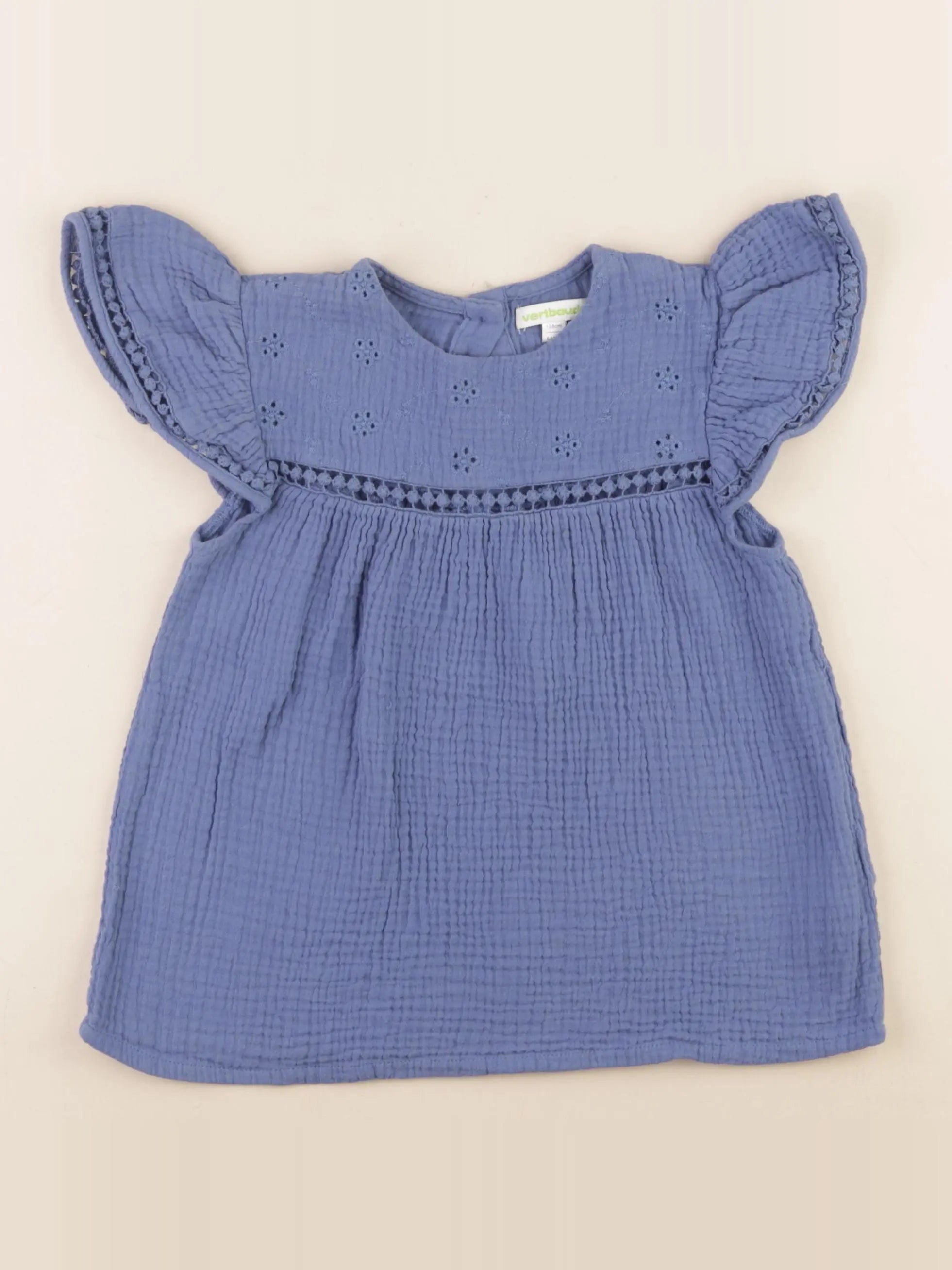 Vertbaudet - blouse bleu - 8 ans
