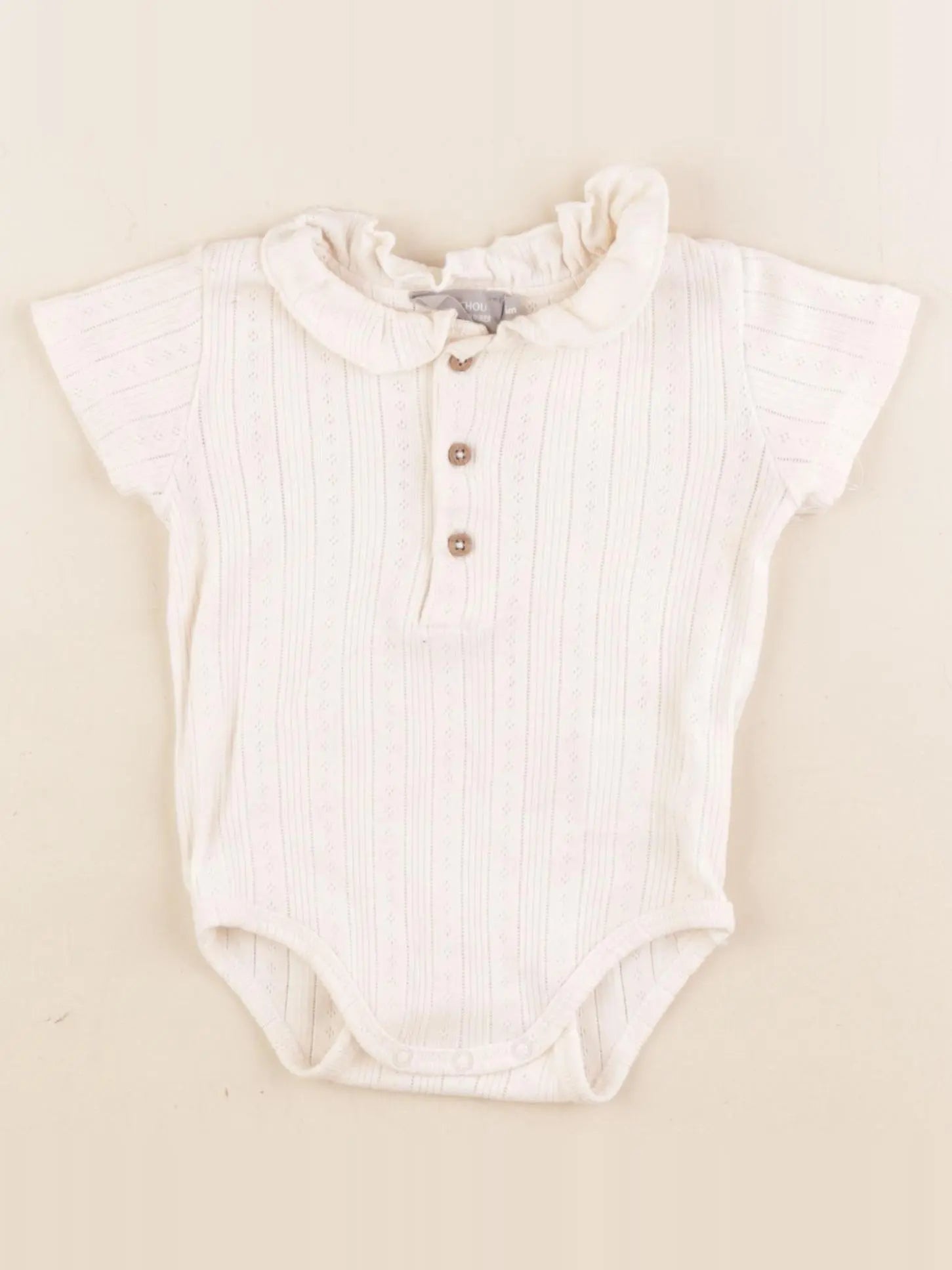 Boutchou - body à col beige - 6 mois