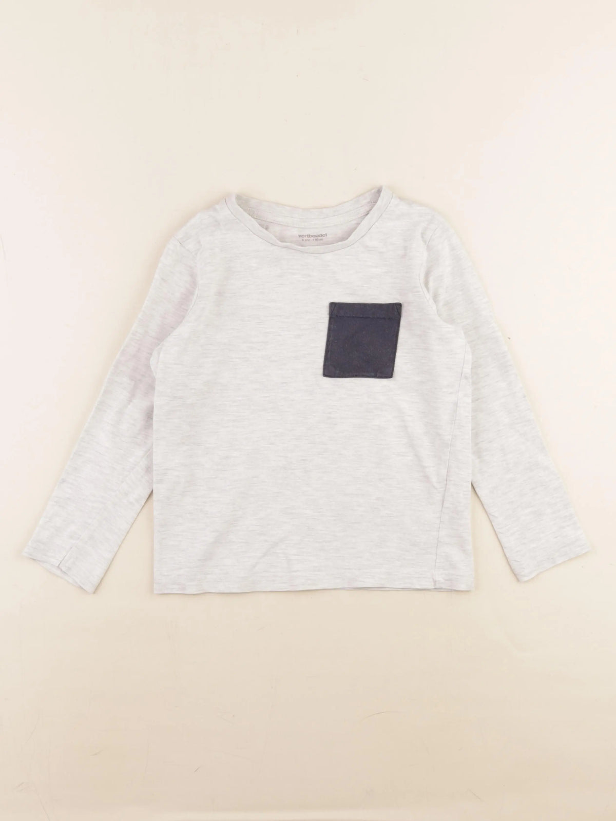 Vertbaudet - tee-shirt gris - 6 ans