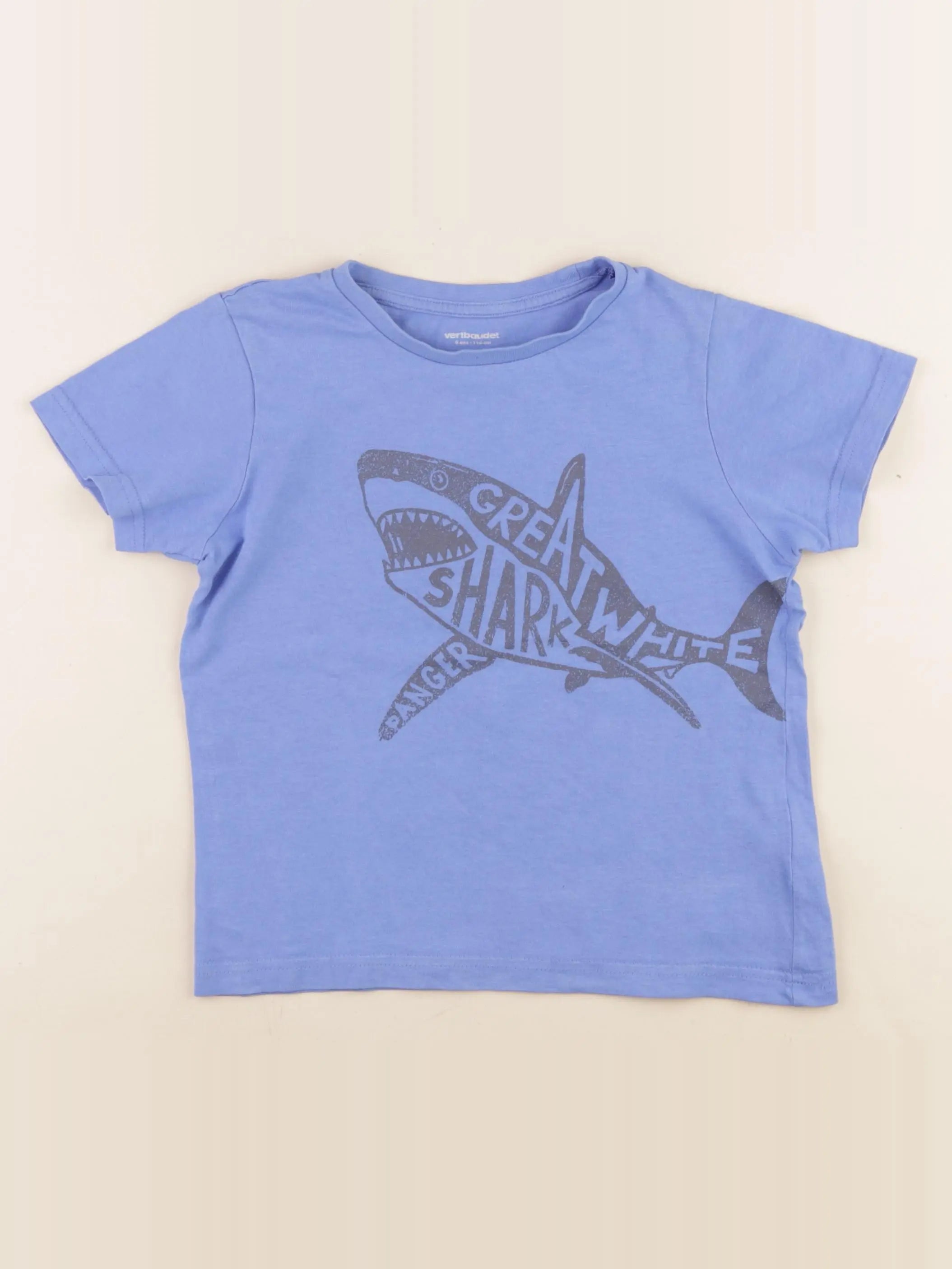 Vertbaudet - tee-shirt bleu - 6 ans