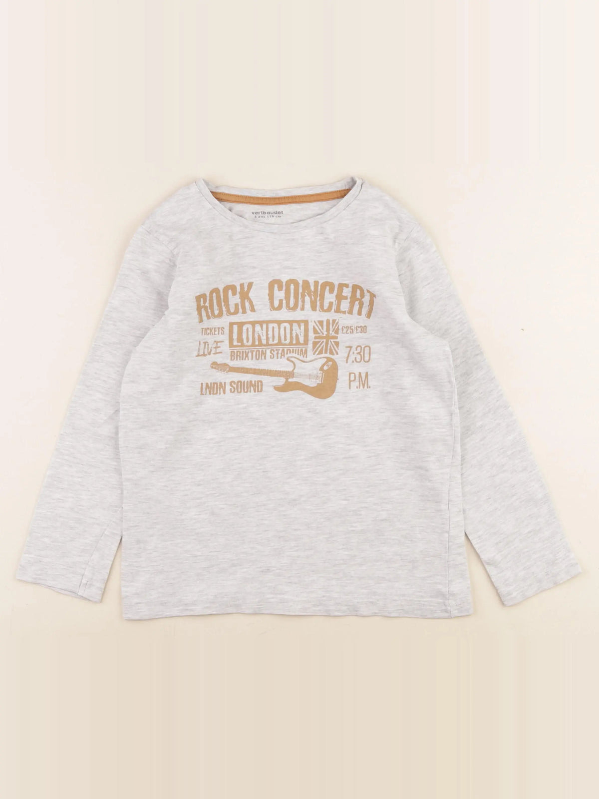 Vertbaudet - tee-shirt gris - 6 ans