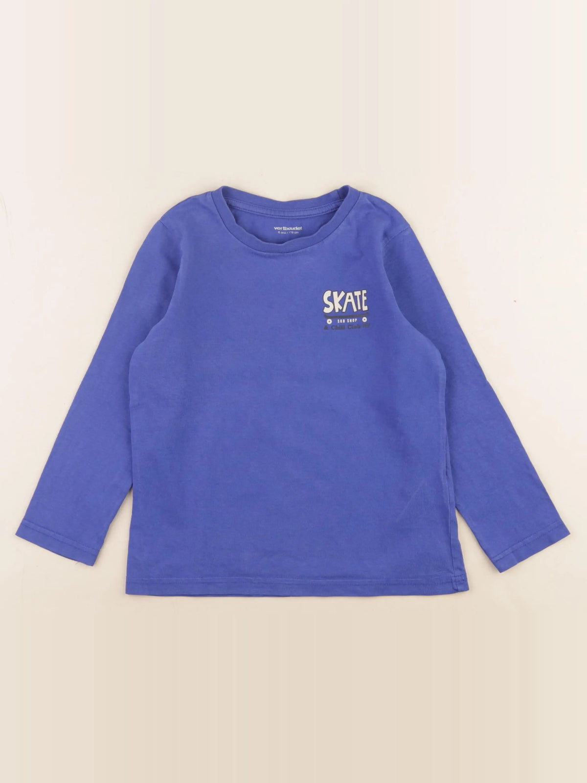 Vertbaudet - tee-shirt bleu - 6 ans