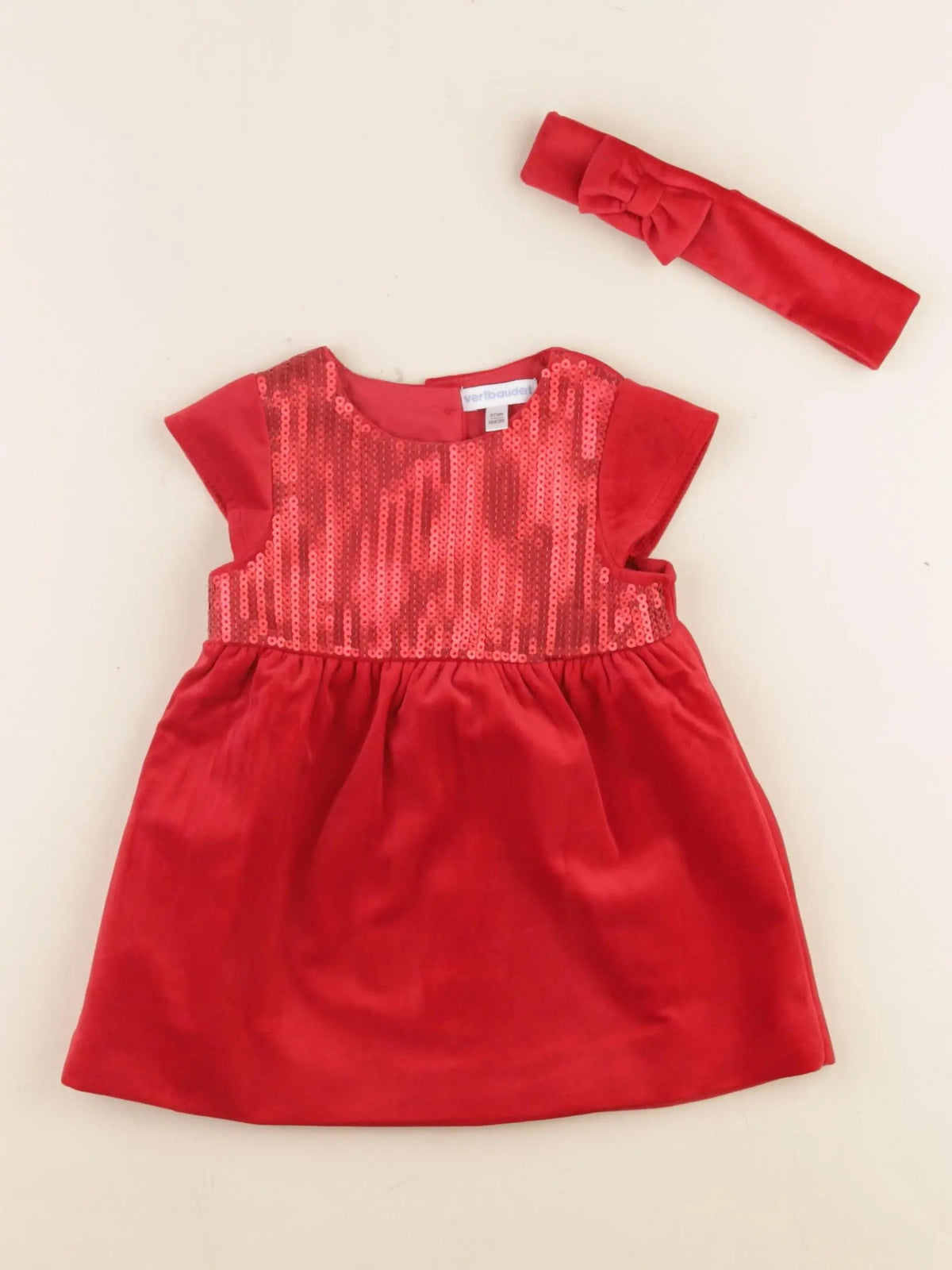 Vertbaudet - robe rouge - 6 mois