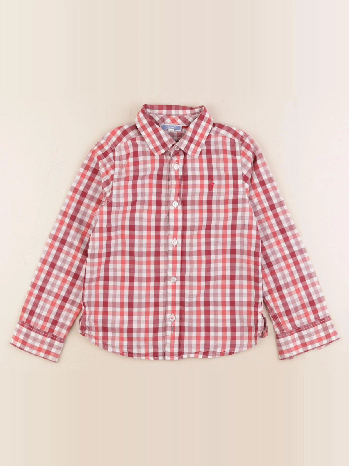 Jacadi - chemise rouge, blanc - 5 ans