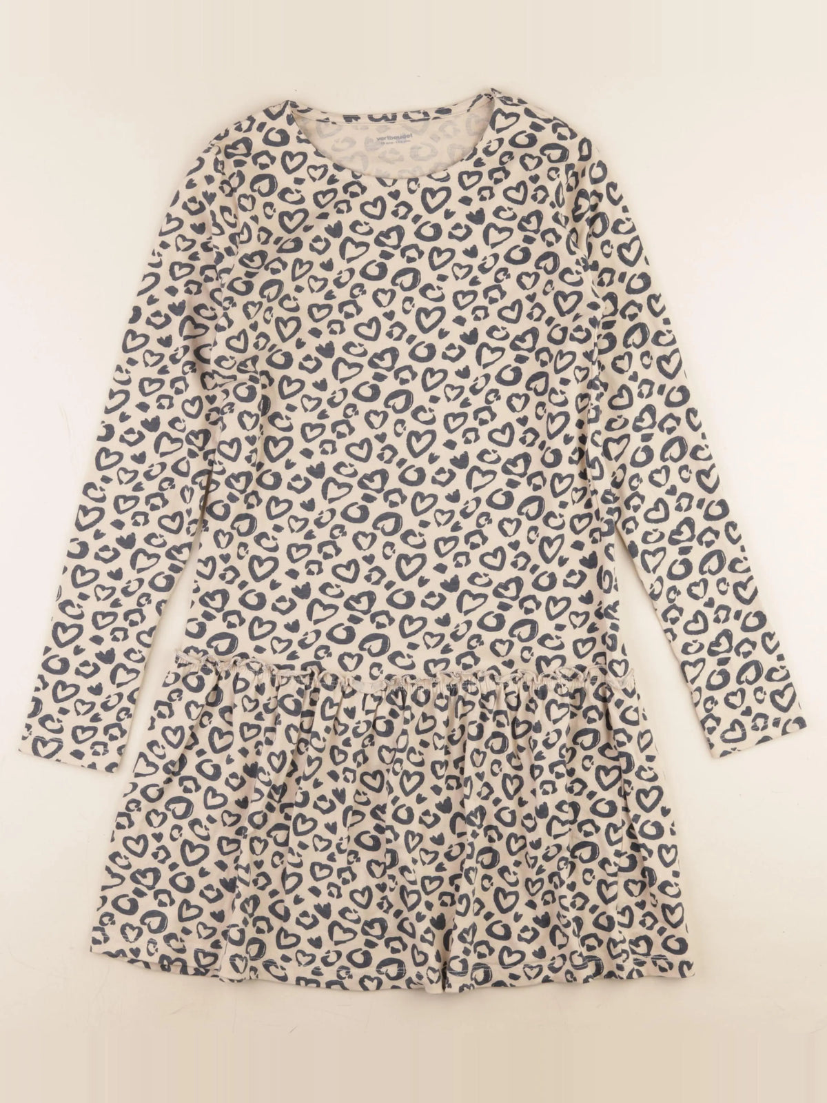 Vertbaudet - robe beige, noir - 12 ans