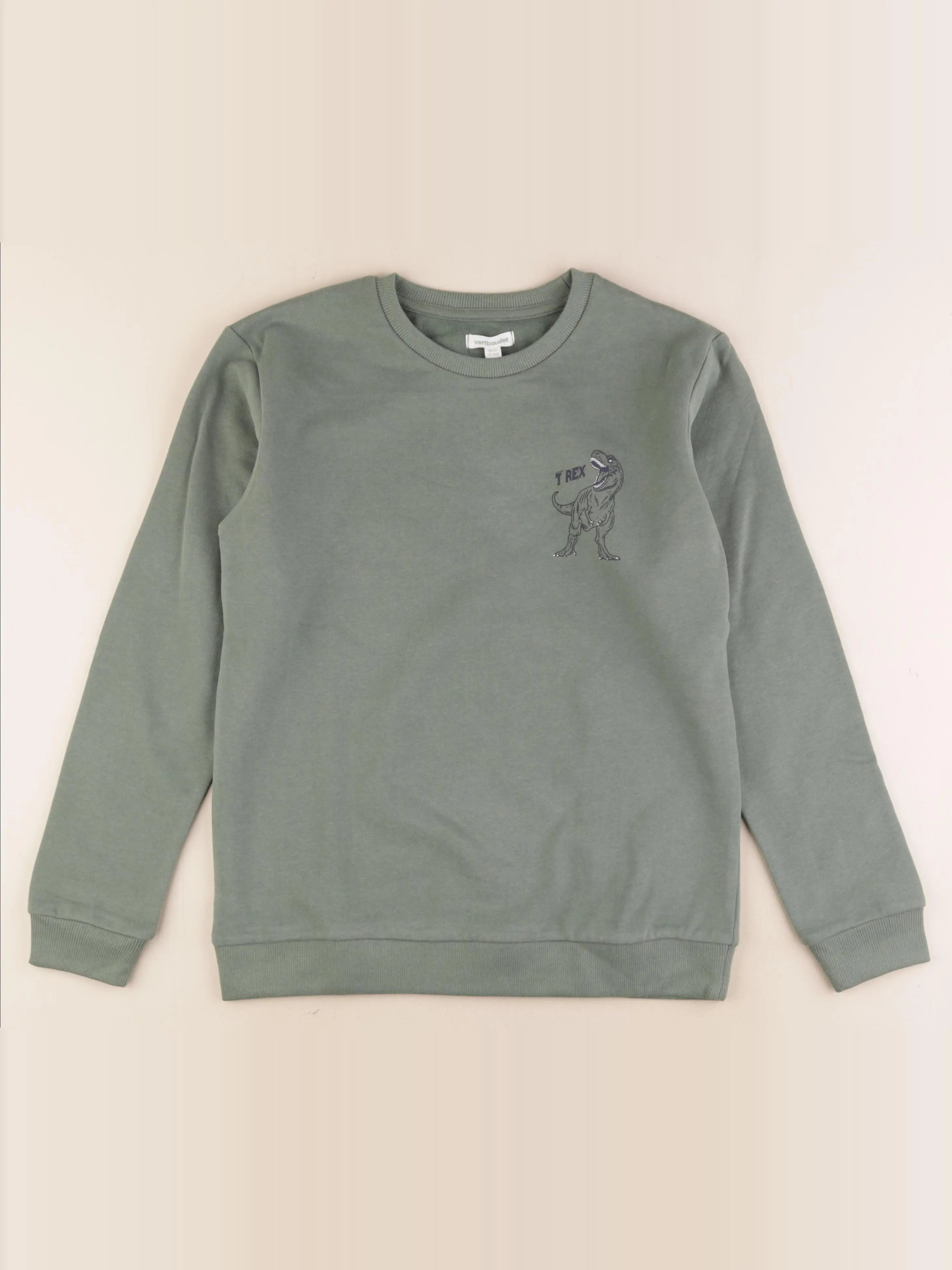 Vertbaudet - sweat vert - 12 ans