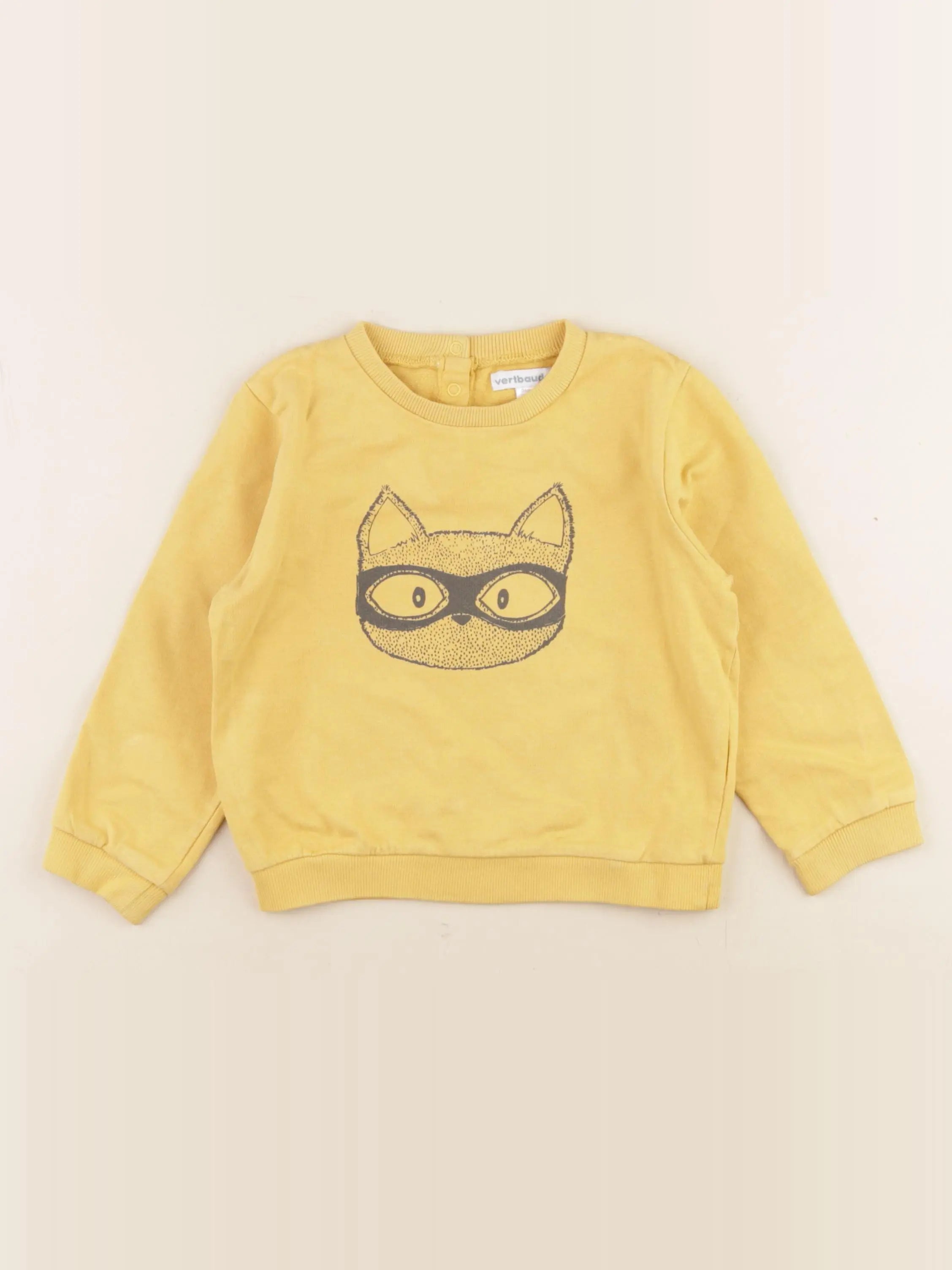 Vertbaudet - sweat jaune - 3 ans
