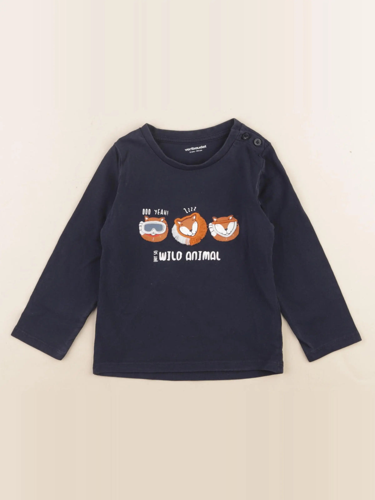 Vertbaudet - tee-shirt bleu - 3 ans