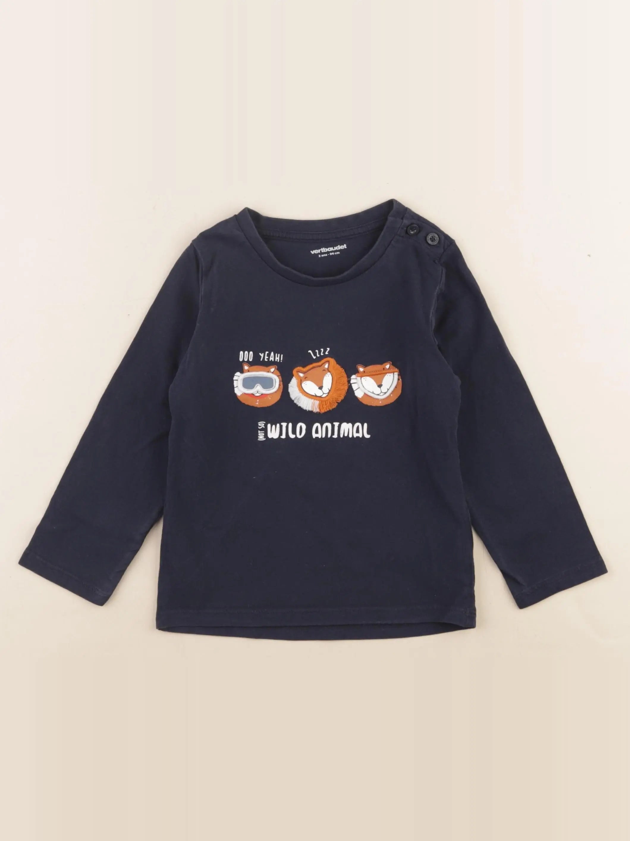 Vertbaudet - tee-shirt bleu - 3 ans