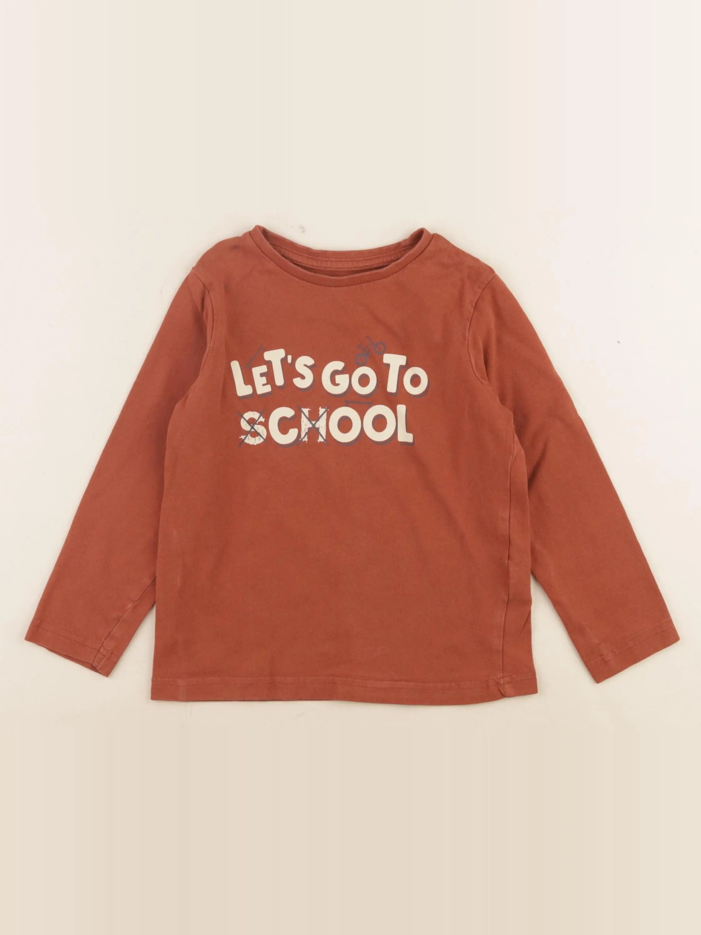 Vertbaudet - tee-shirt marron - 4 ans