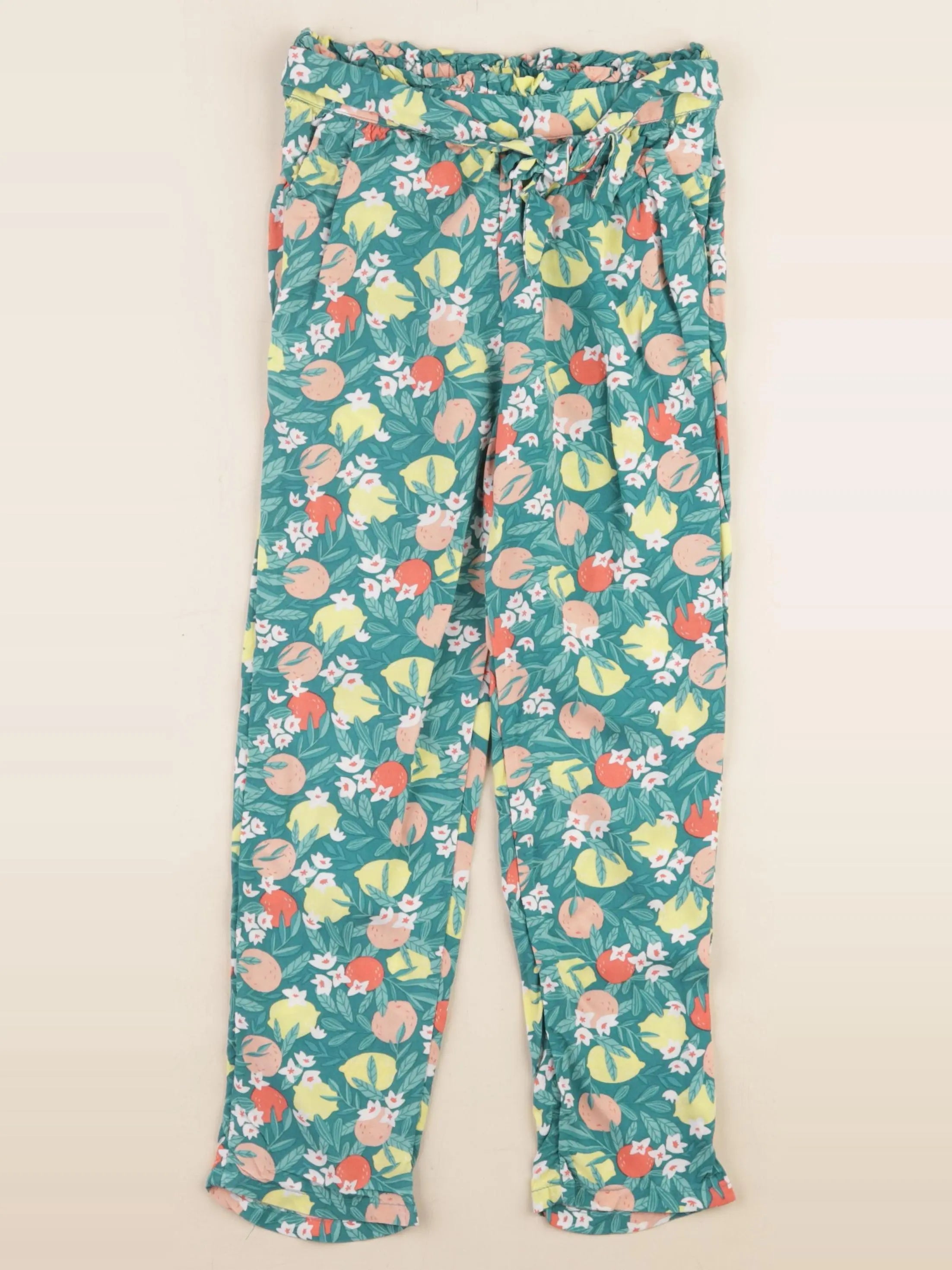 Vertbaudet - pantalon vert - 7 ans
