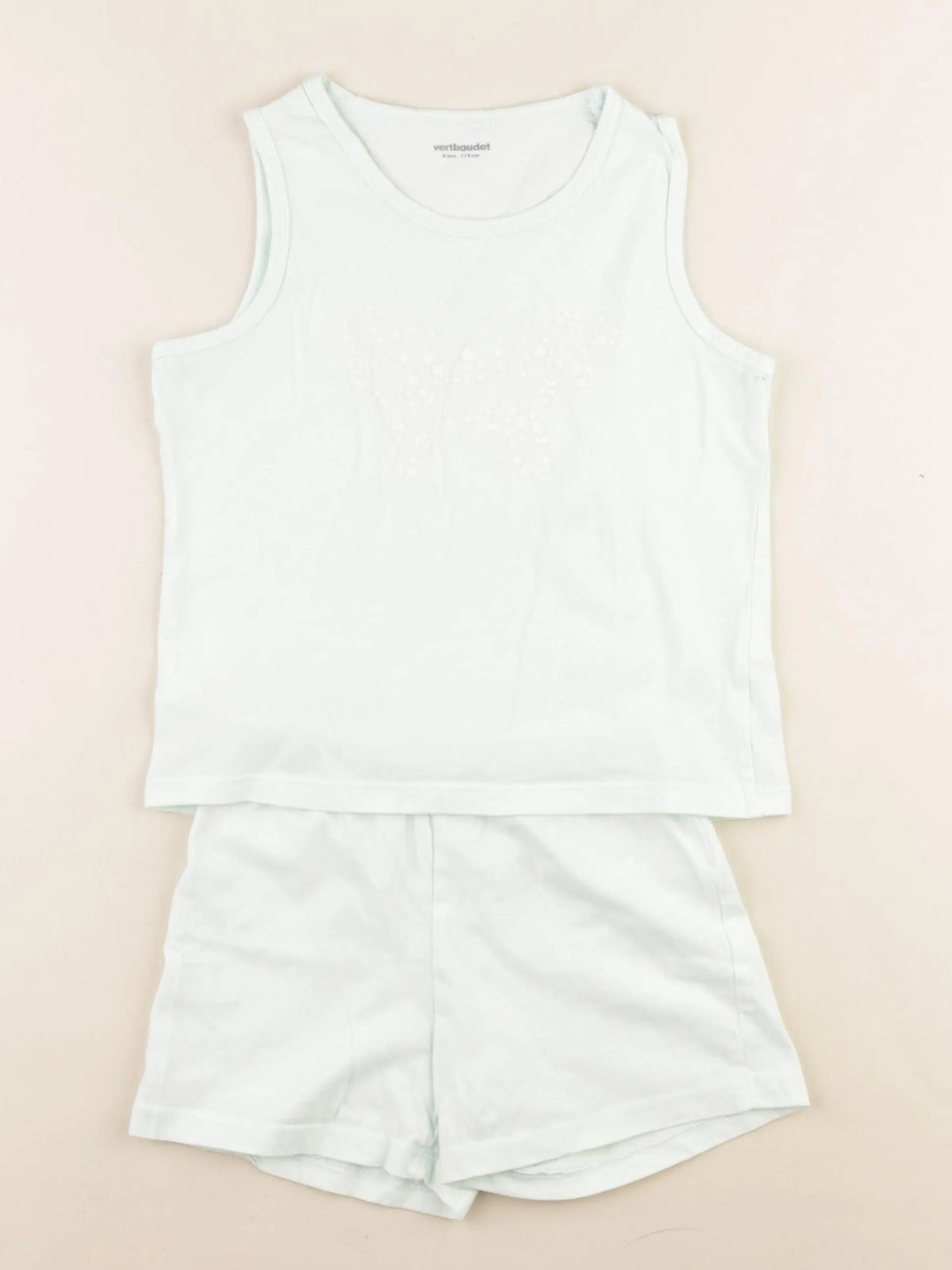 Vertbaudet - pyjama coton vert - 6 ans