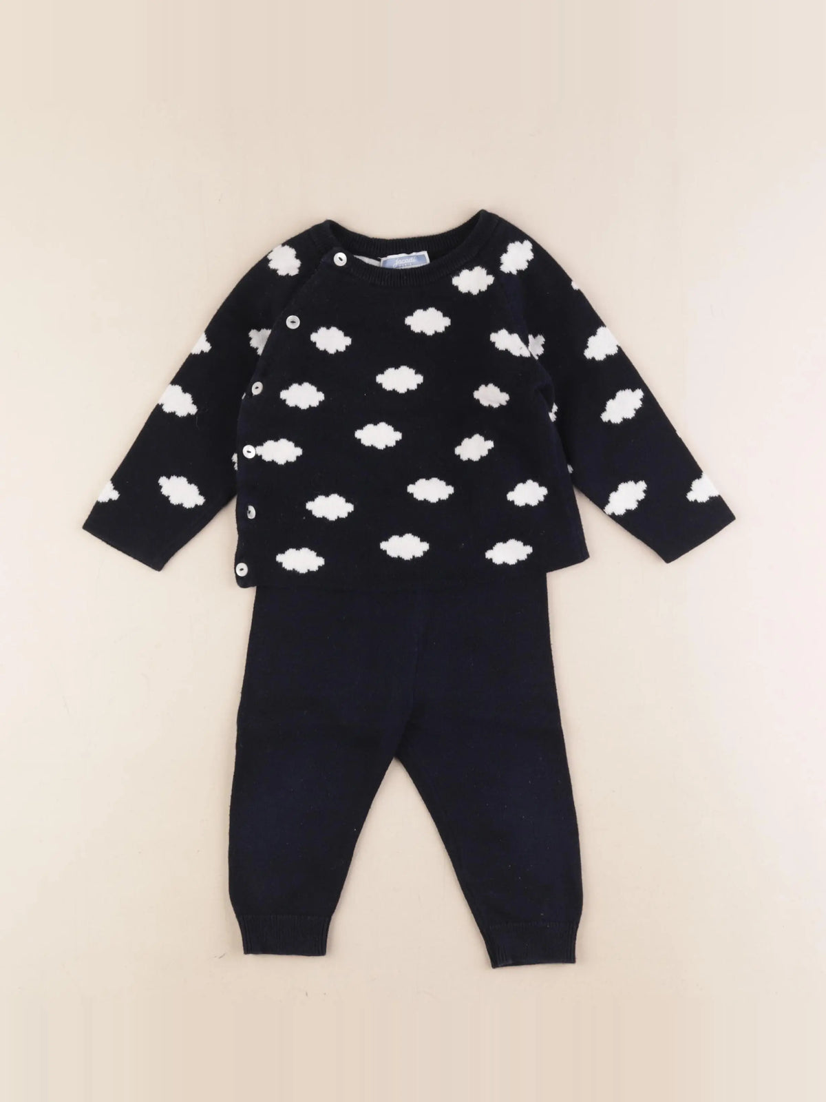 Jacadi - ensemble bleu - 12 mois