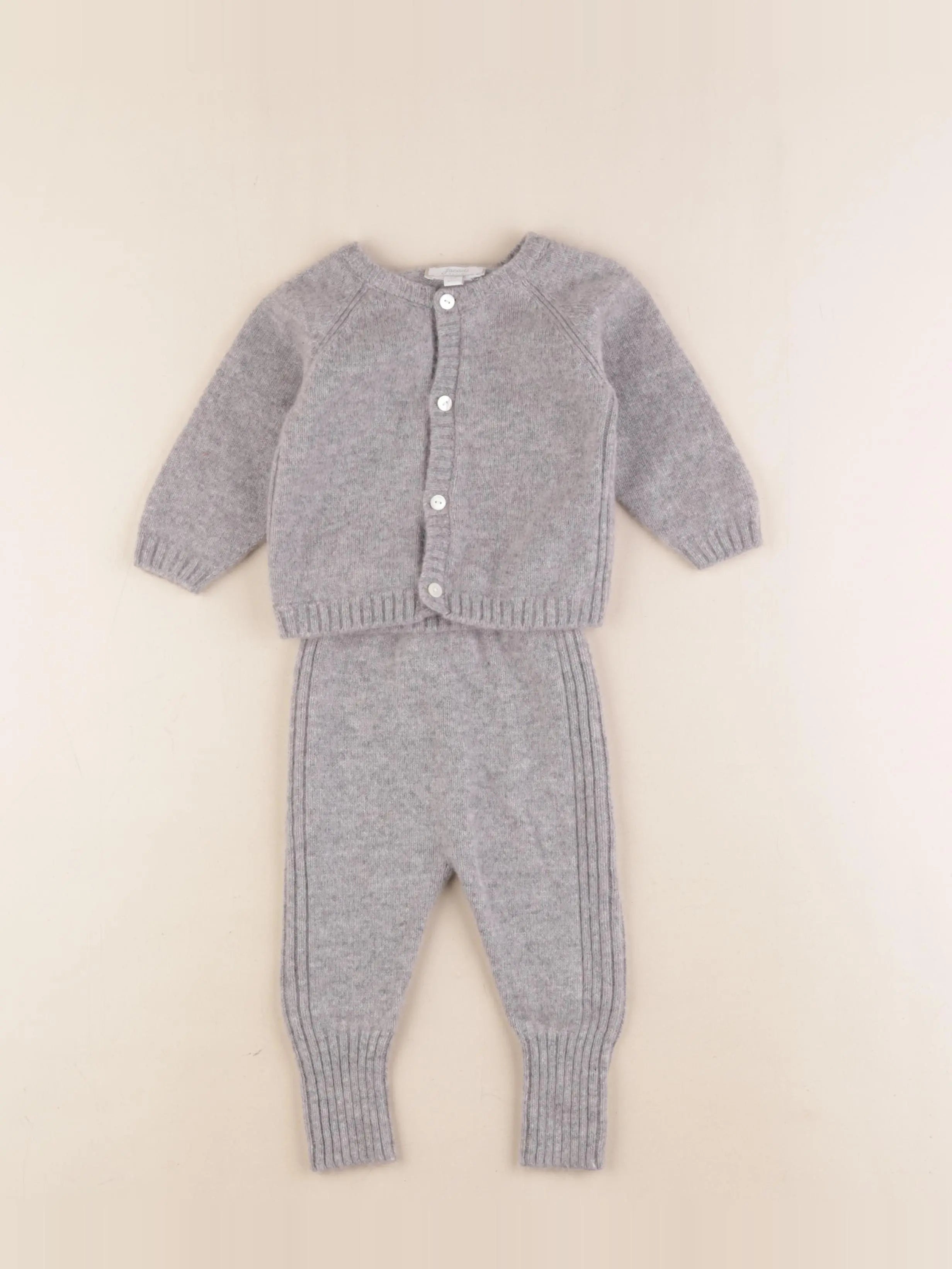 Jacadi - ensemble gris - 6 mois