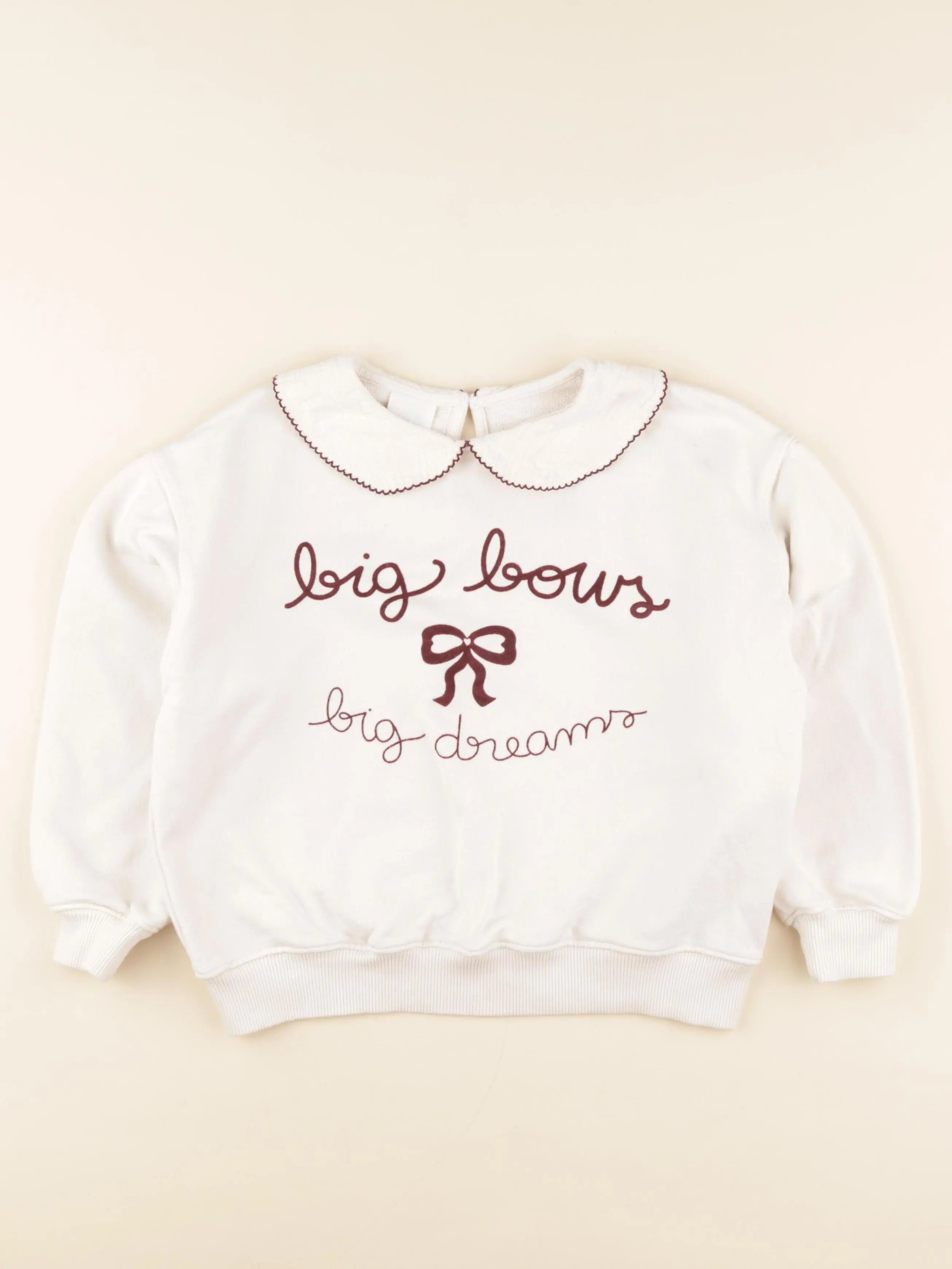 Zara - sweat blanc - 8/9 ans