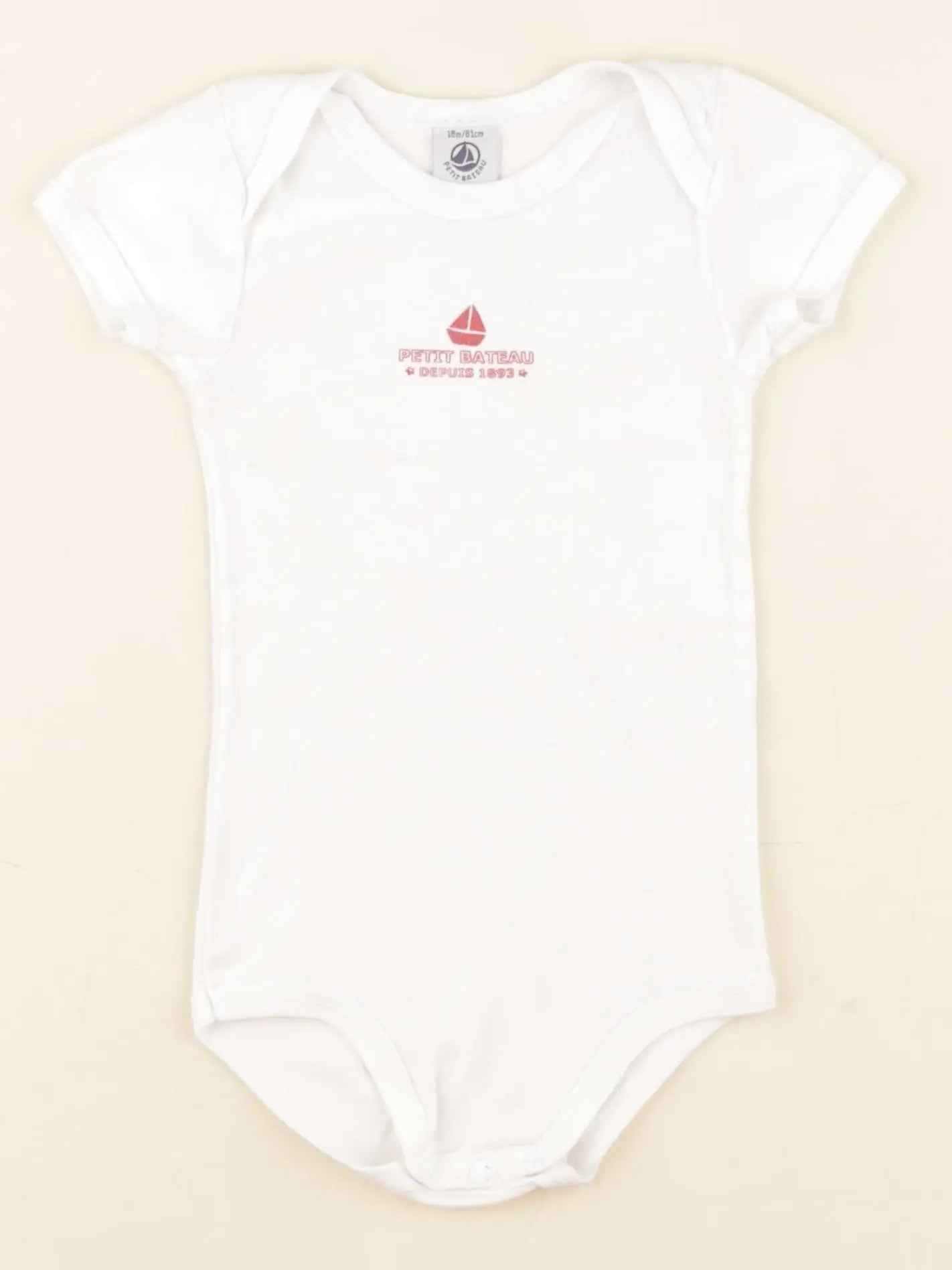 Petit Bateau - body blanc - 18 mois