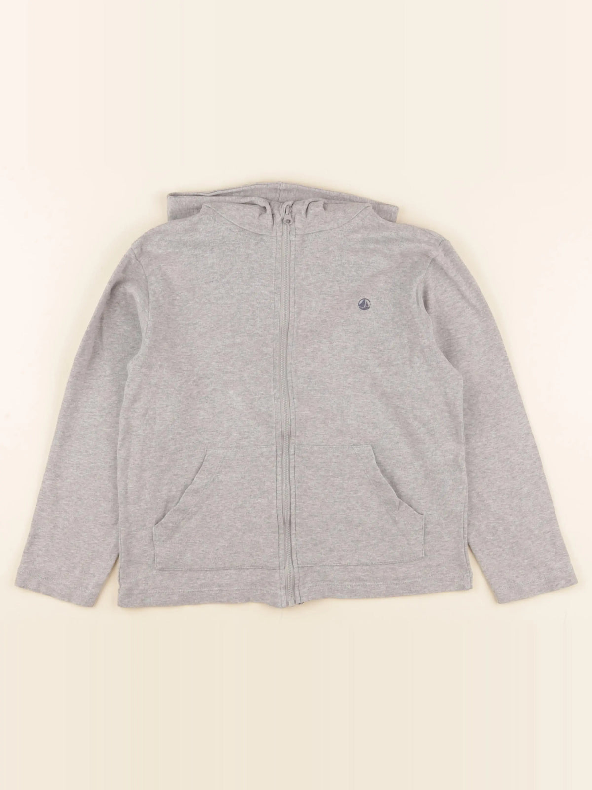 Petit Bateau - sweat gris - 8 ans
