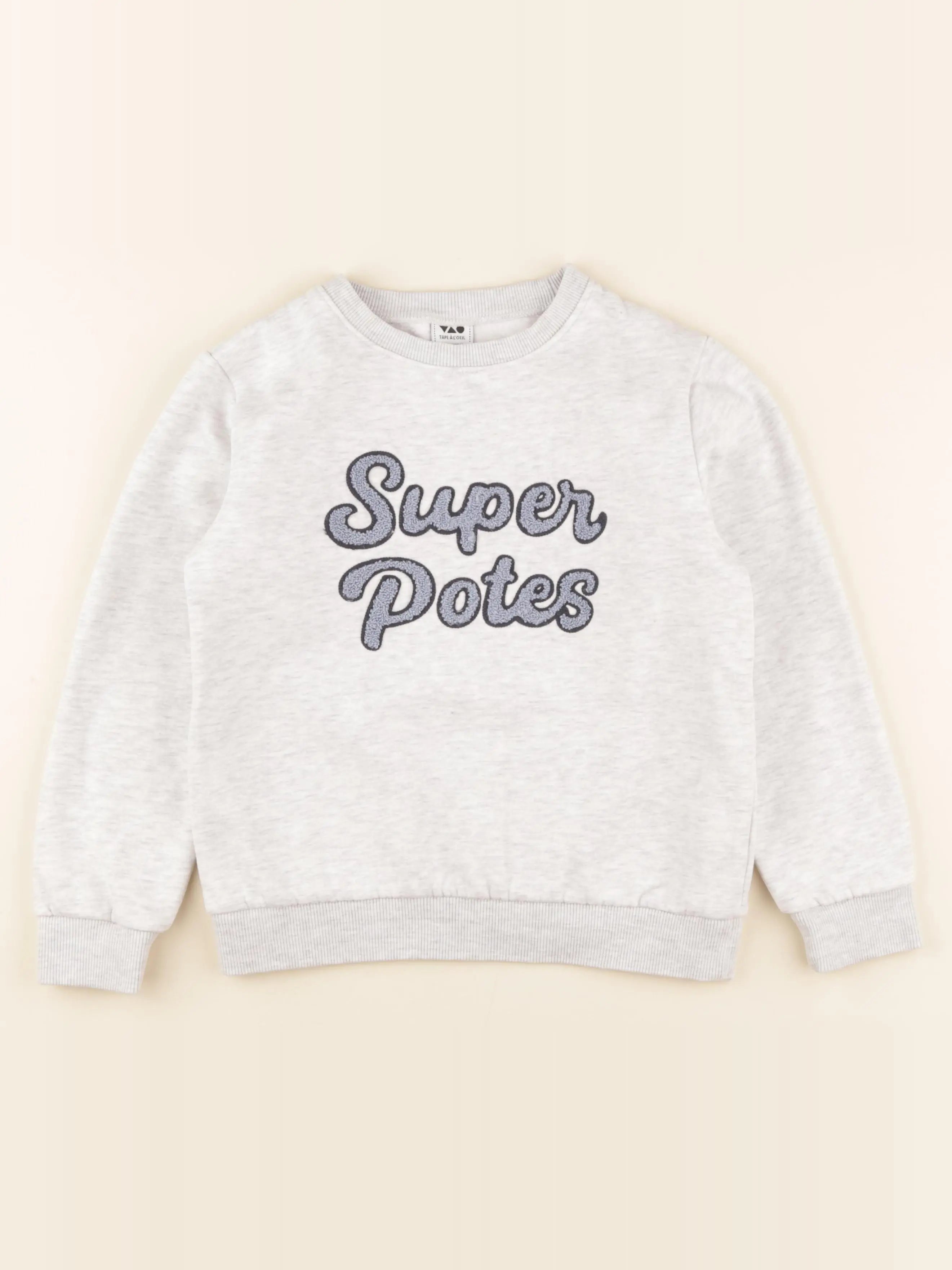 Tape à l'oeil - sweat gris - 8 ans
