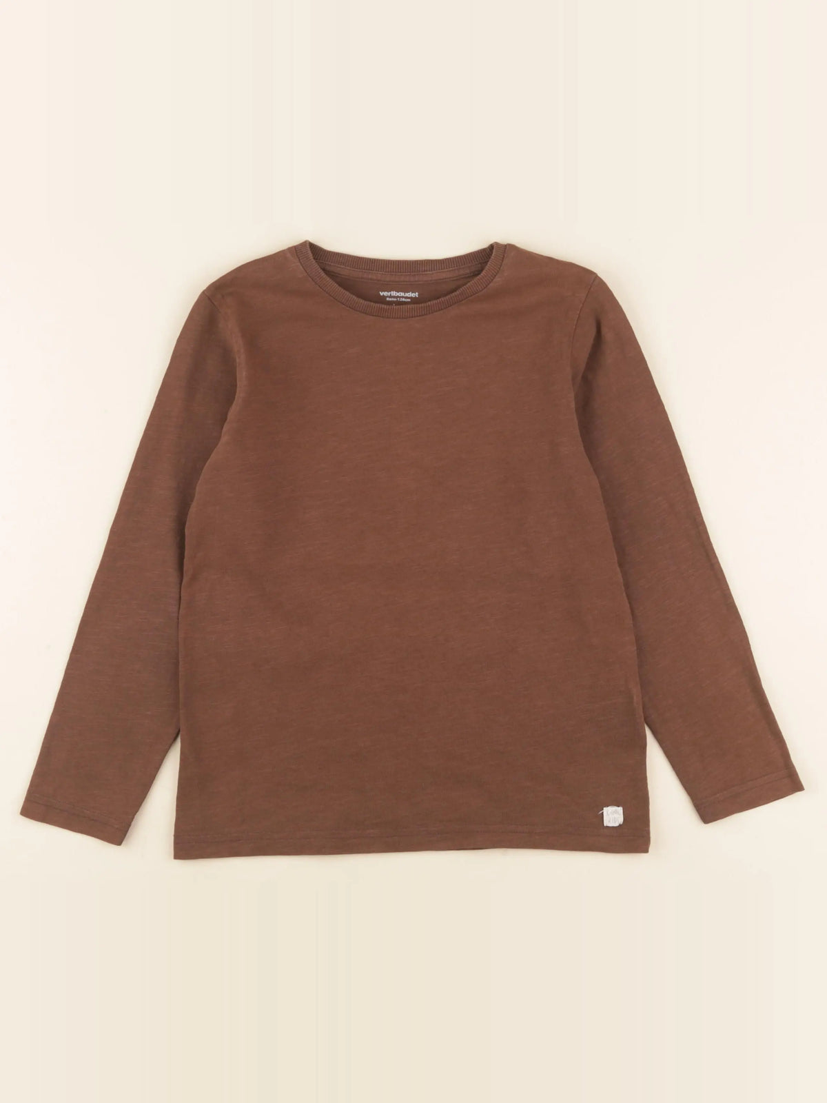 Vertbaudet - tee-shirt marron - 8 ans