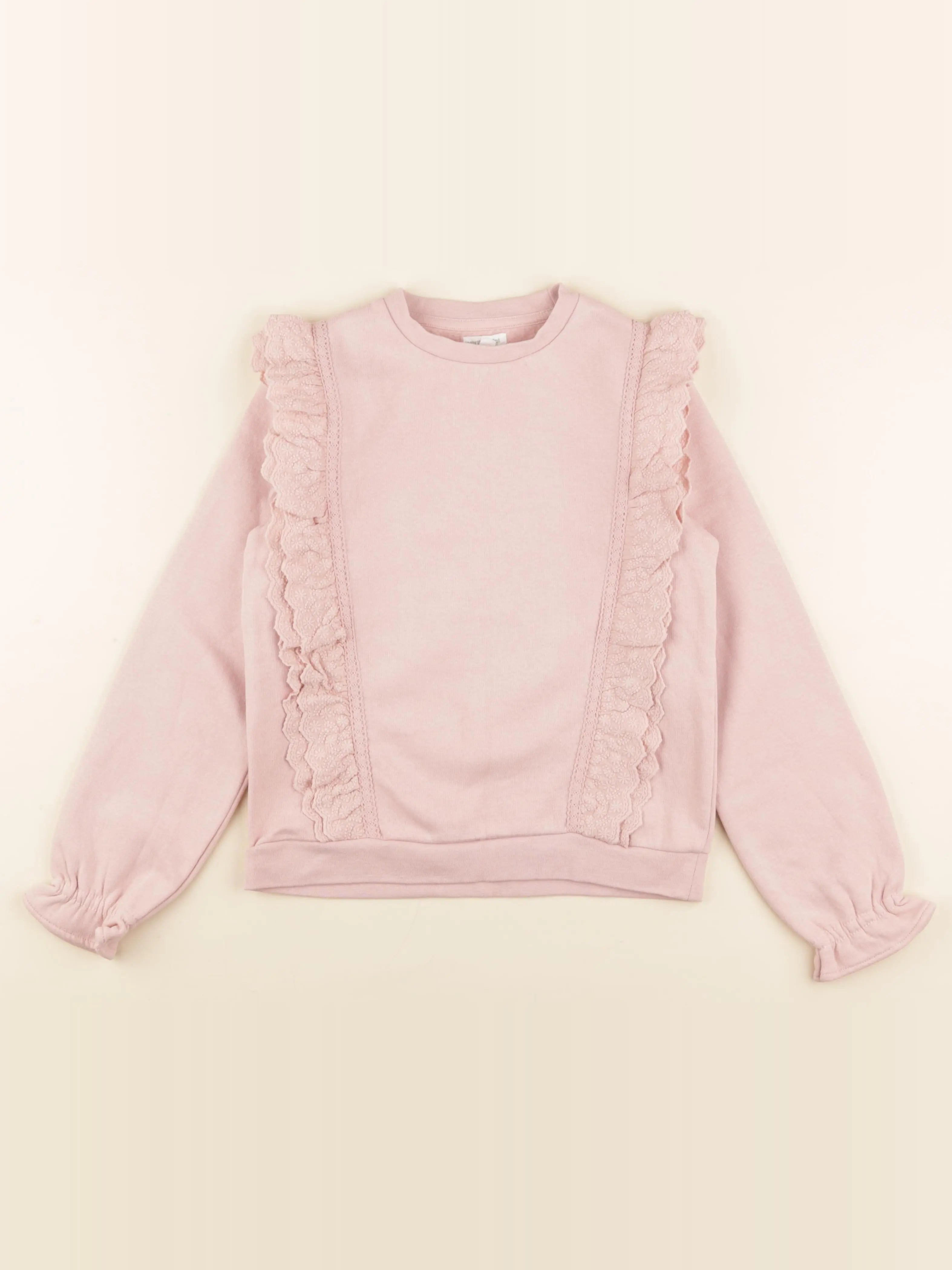 Vertbaudet - sweat rose - 10 ans