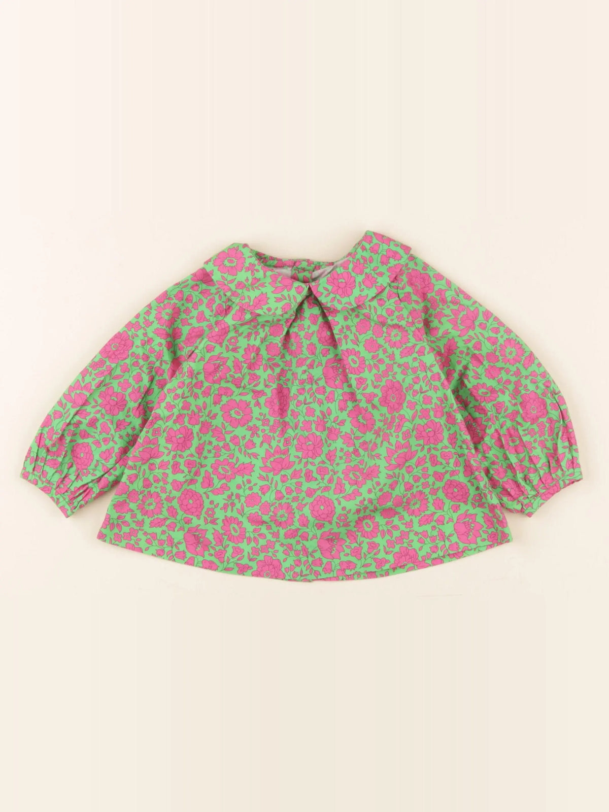 Jacadi - blouse vert, rose - 12 mois
