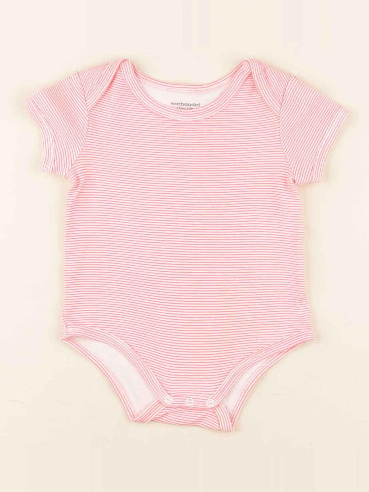 Vertbaudet - body rose fluo - 12 mois