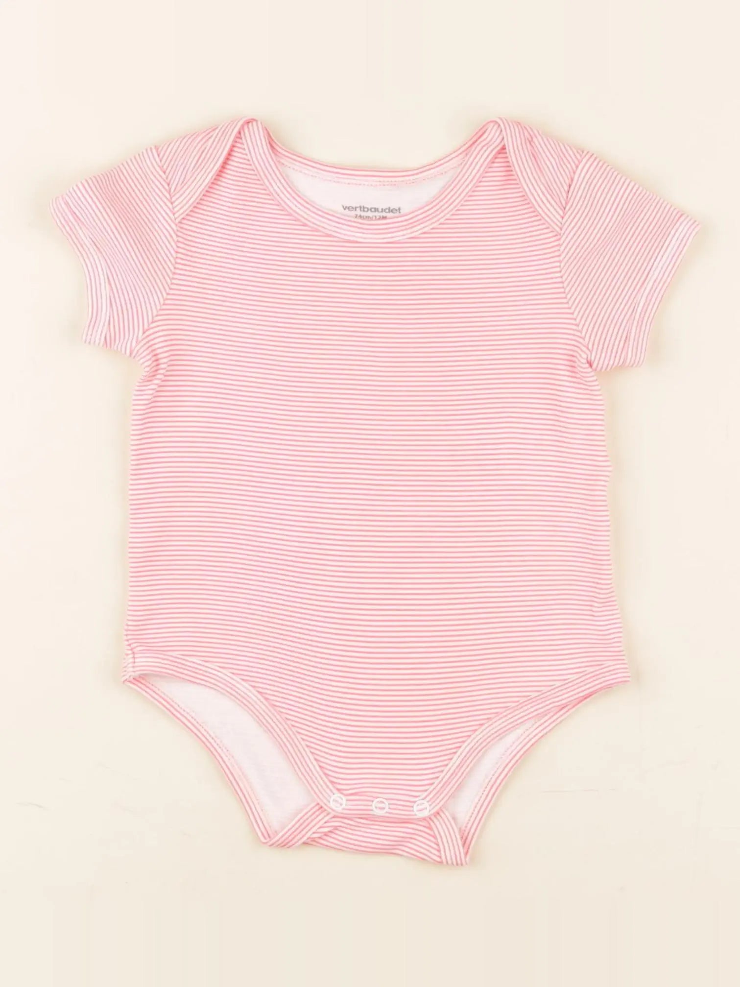Vertbaudet - body rose fluo - 12 mois