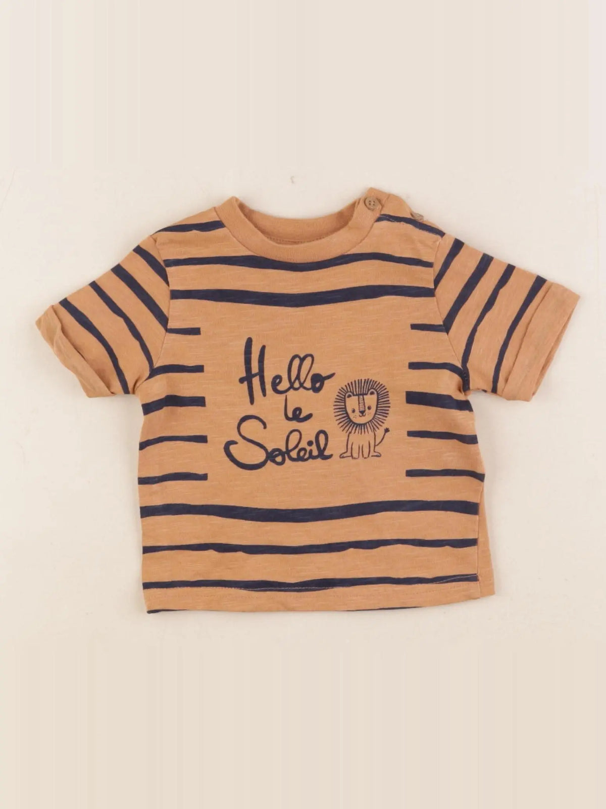 Vertbaudet - tee-shirt marron - 3 mois