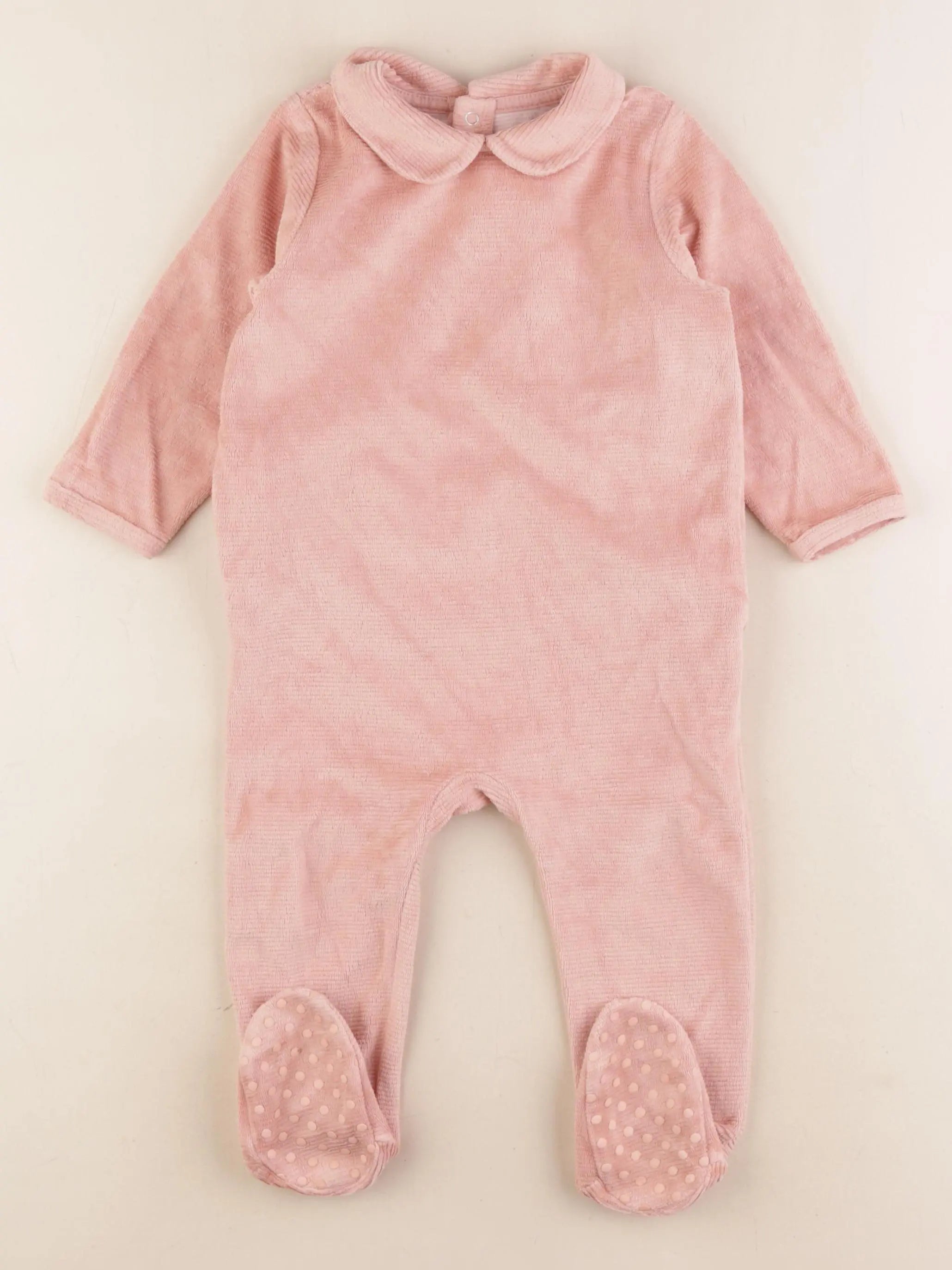 Vertbaudet - pyjama velours rose - 18 mois