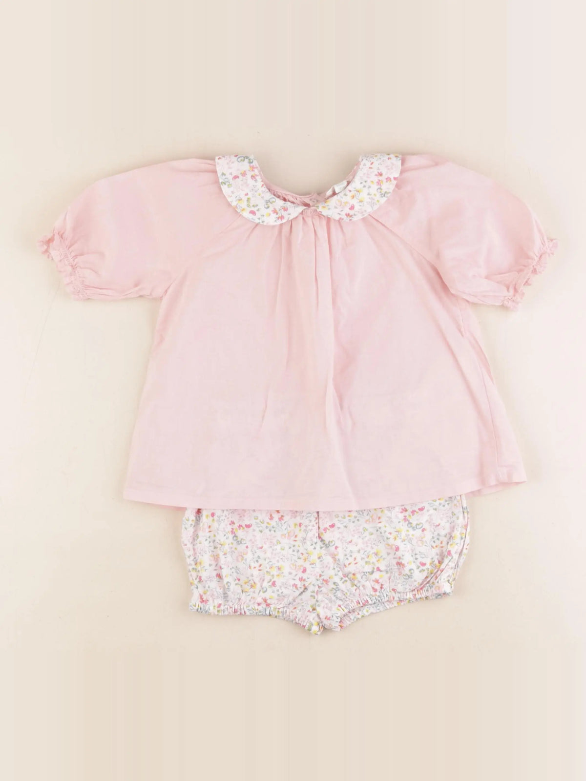 Vertbaudet - ensemble rose - 18 mois