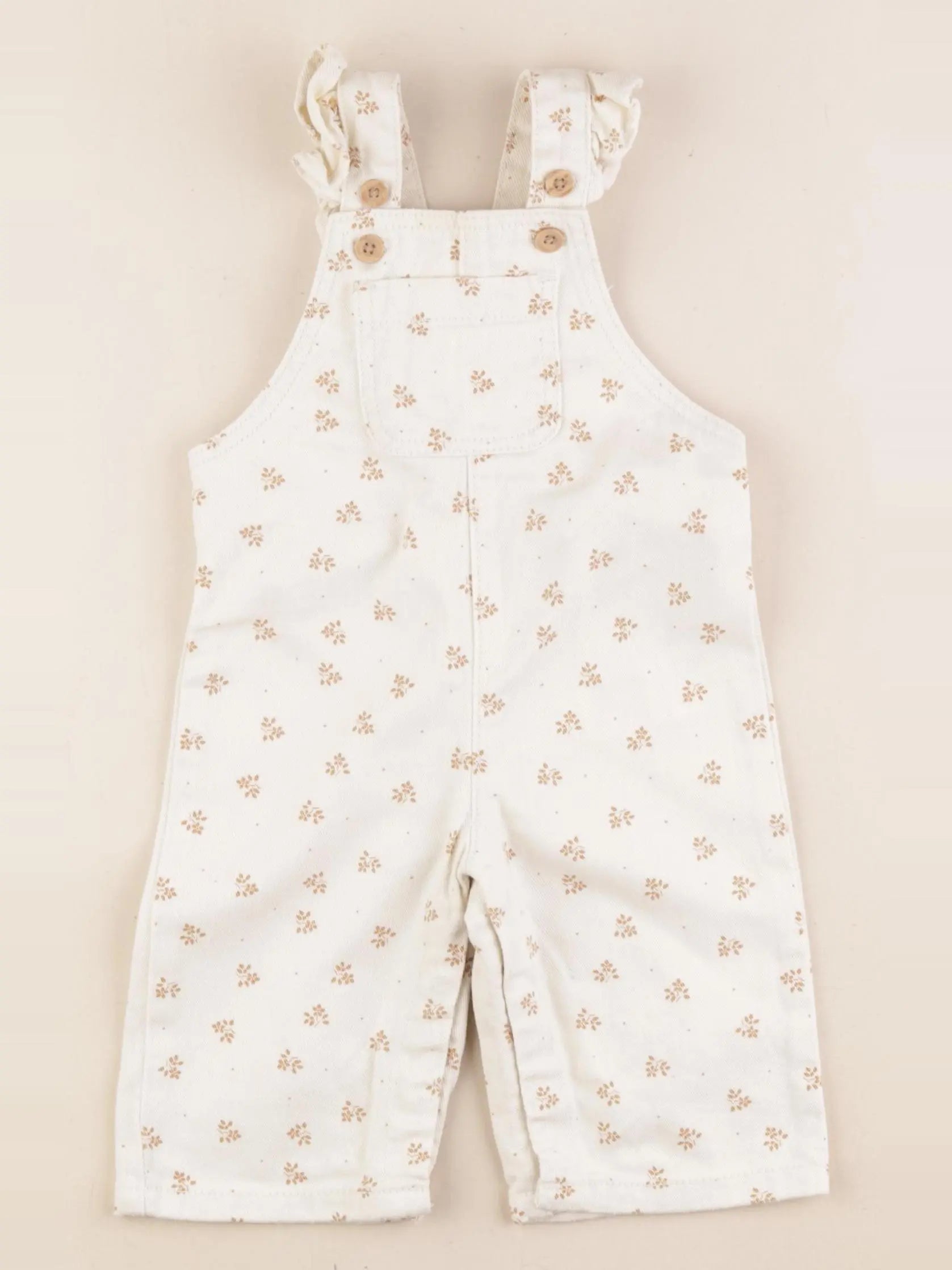 Vertbaudet - salopette beige - 6 mois