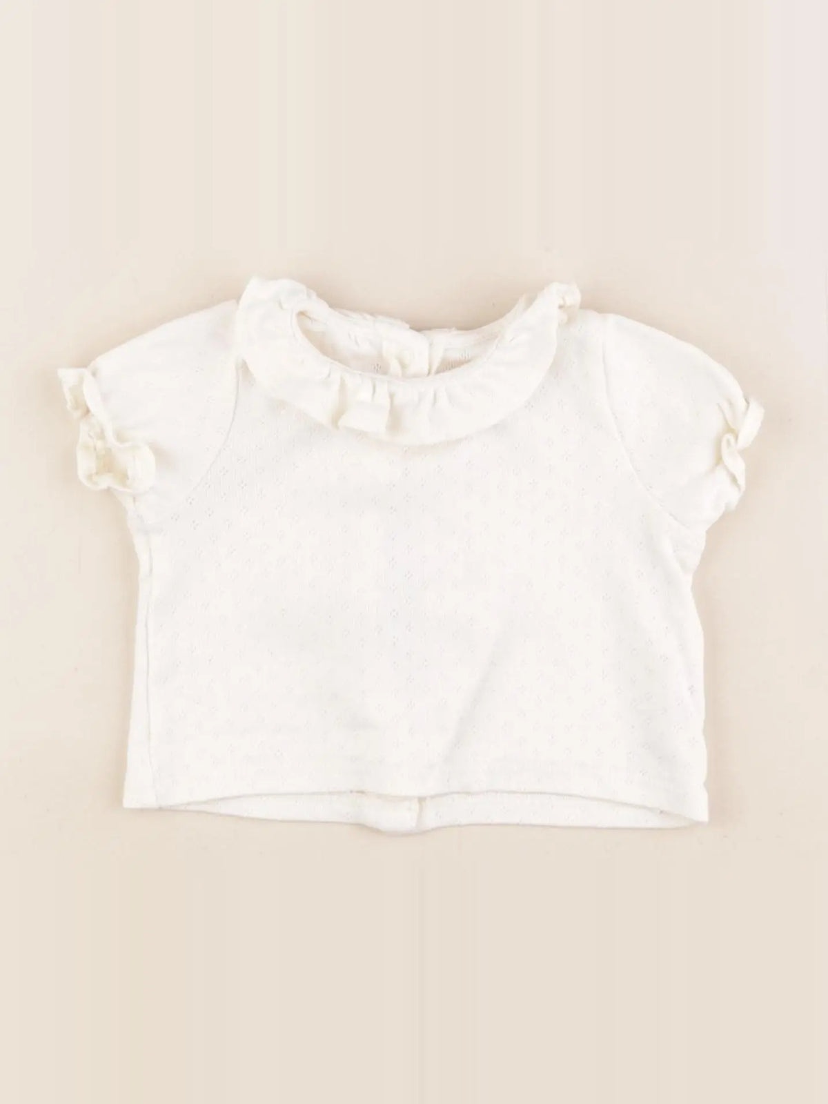 Vertbaudet - tee-shirt beige - 3 mois