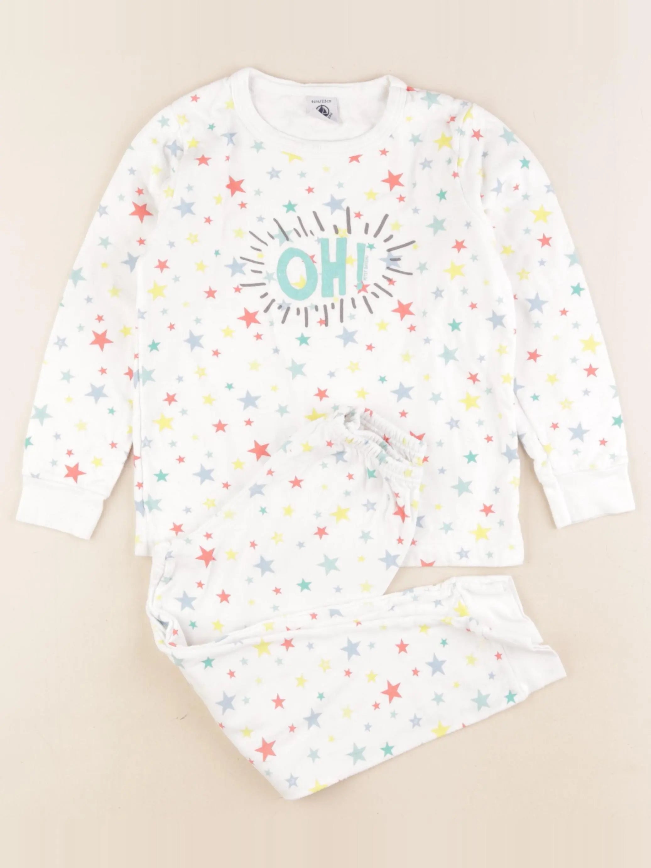 Petit Bateau - pyjama coton multicolore - 6 ans