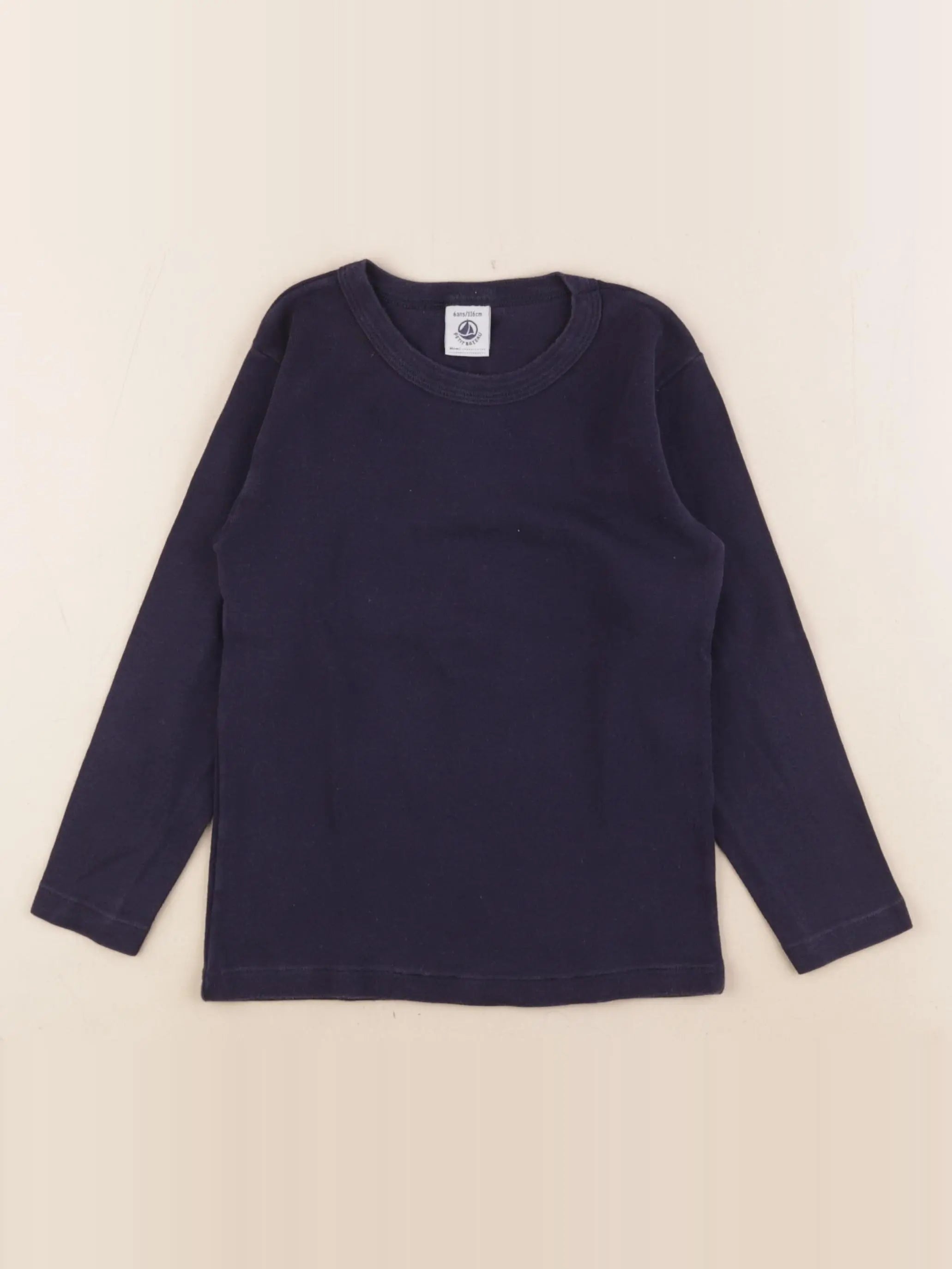 Petit Bateau - maillot de corps bleu - 6 ans
