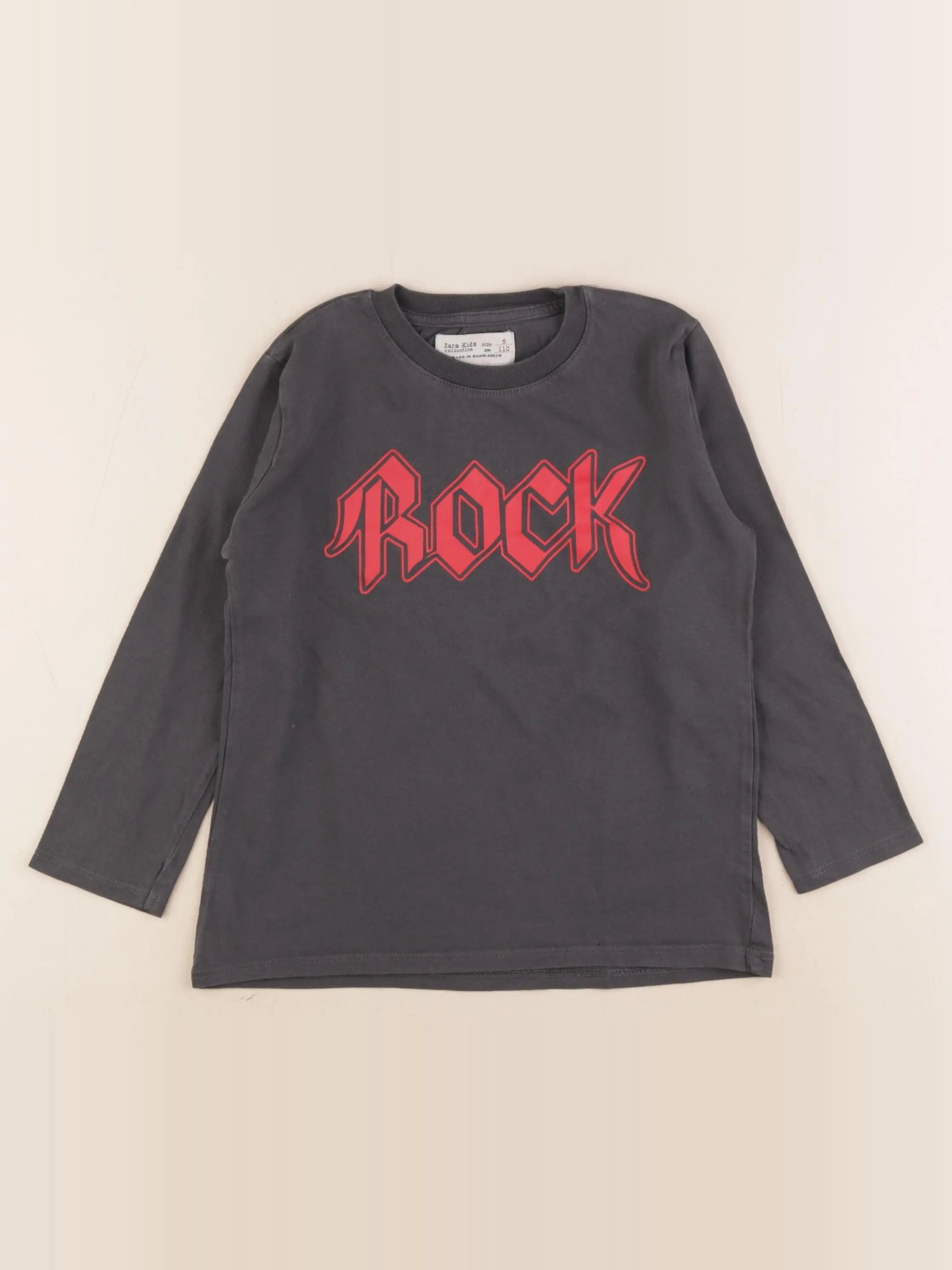 Zara - tee-shirt gris - 5 ans