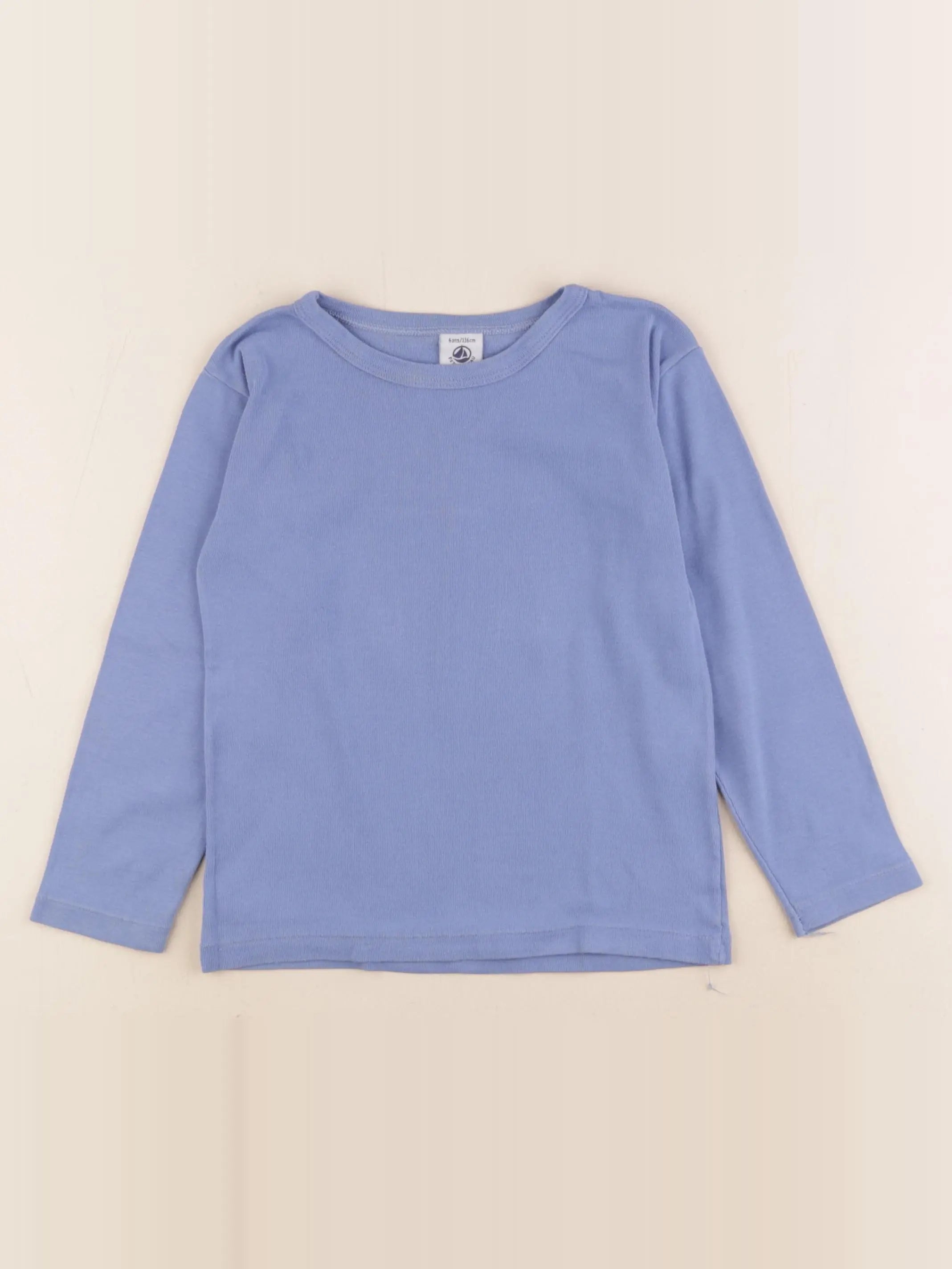 Petit Bateau - maillot de corps bleu - 6 ans