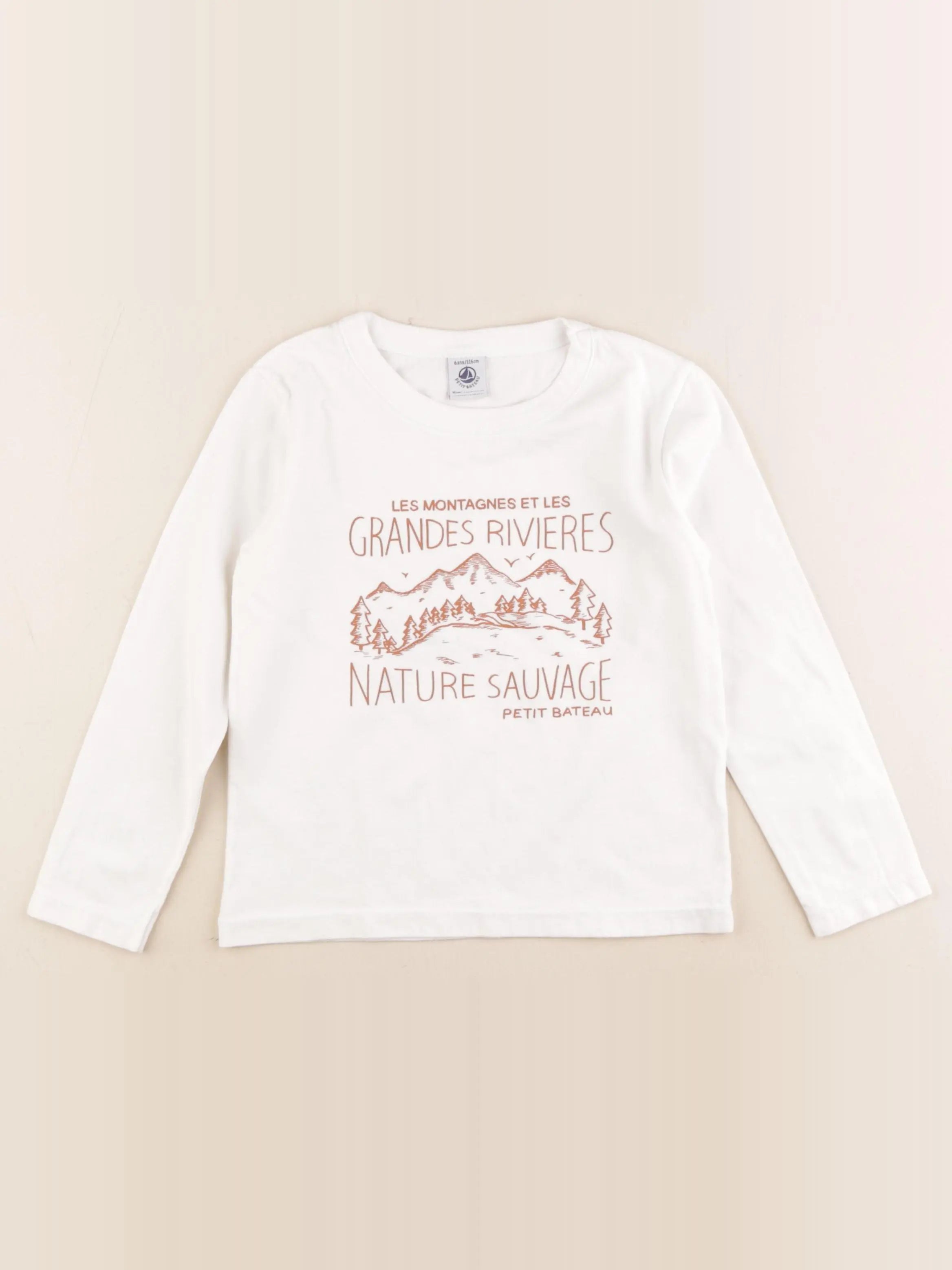 Petit Bateau - maillot de corps blanc - 6 ans