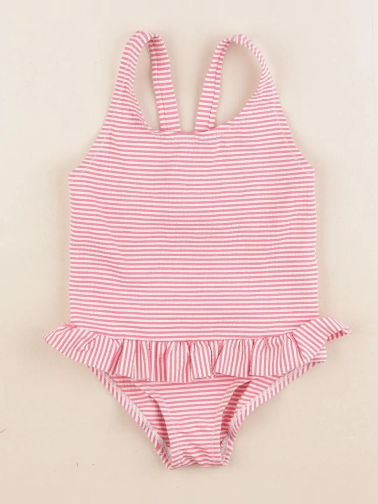 Boutchou - maillot de bain rose, blanc - 18 mois