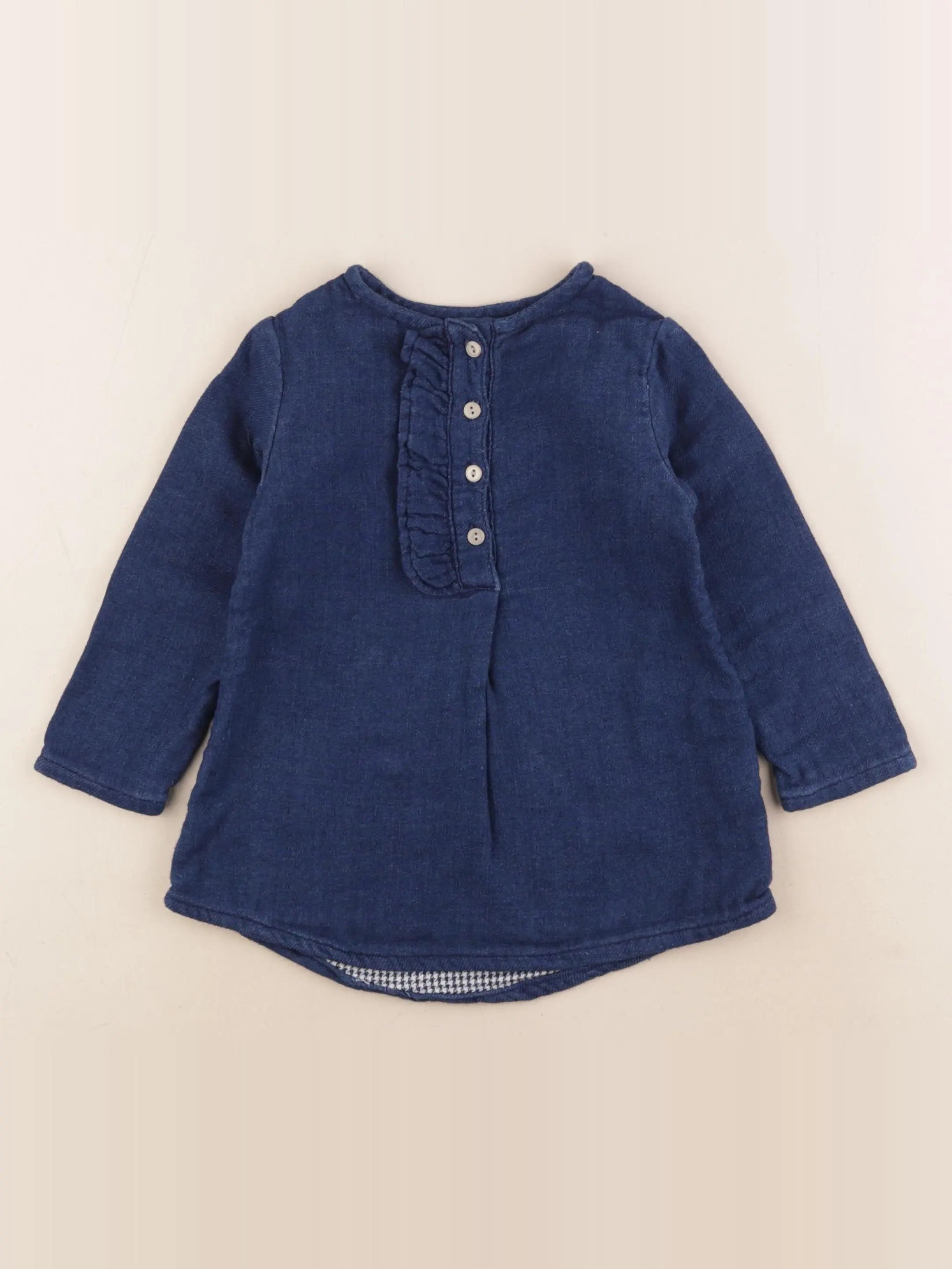 Zara - robe bleu - 12/18 mois