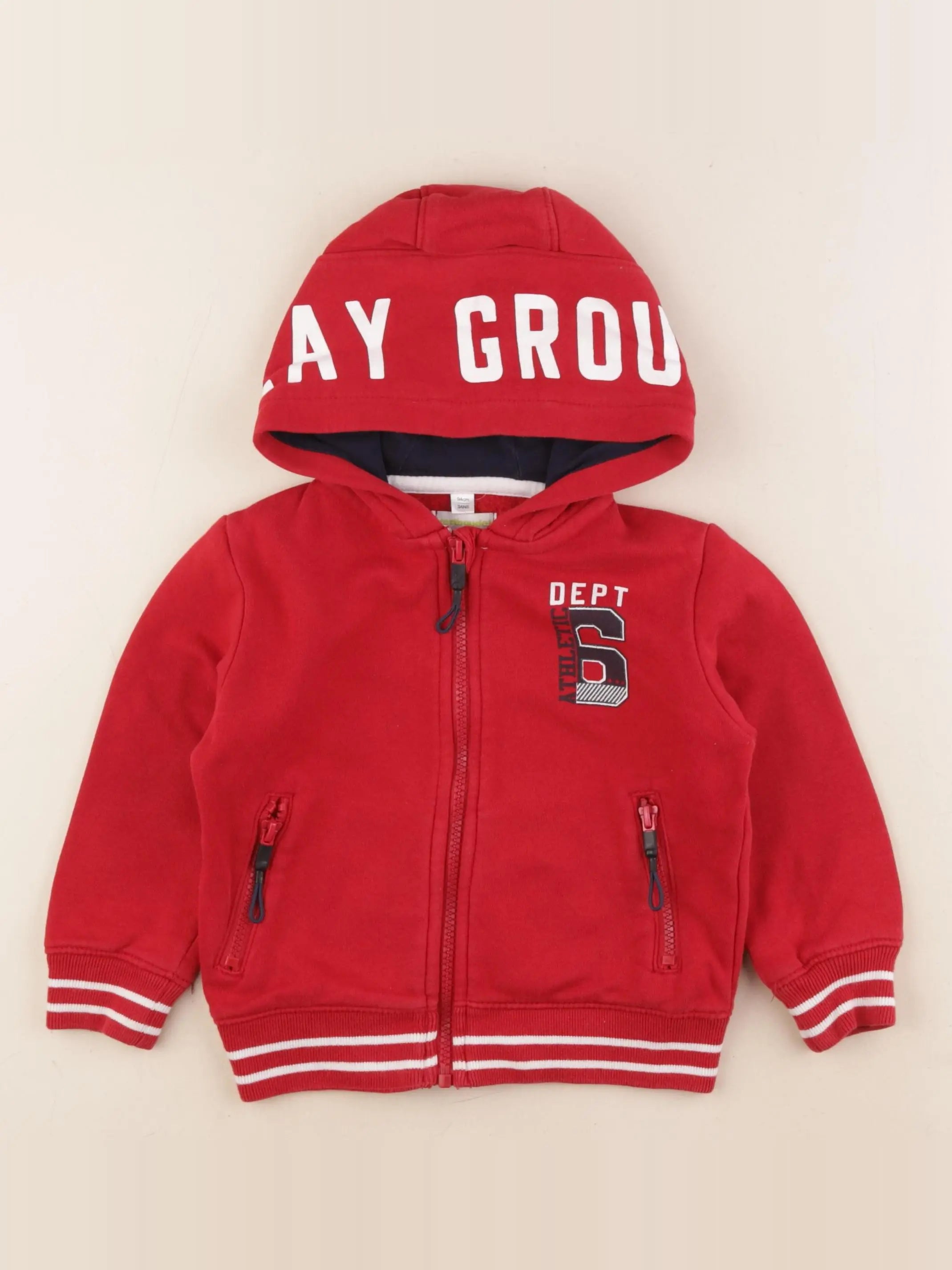 Vertbaudet - sweat rouge - 3 ans