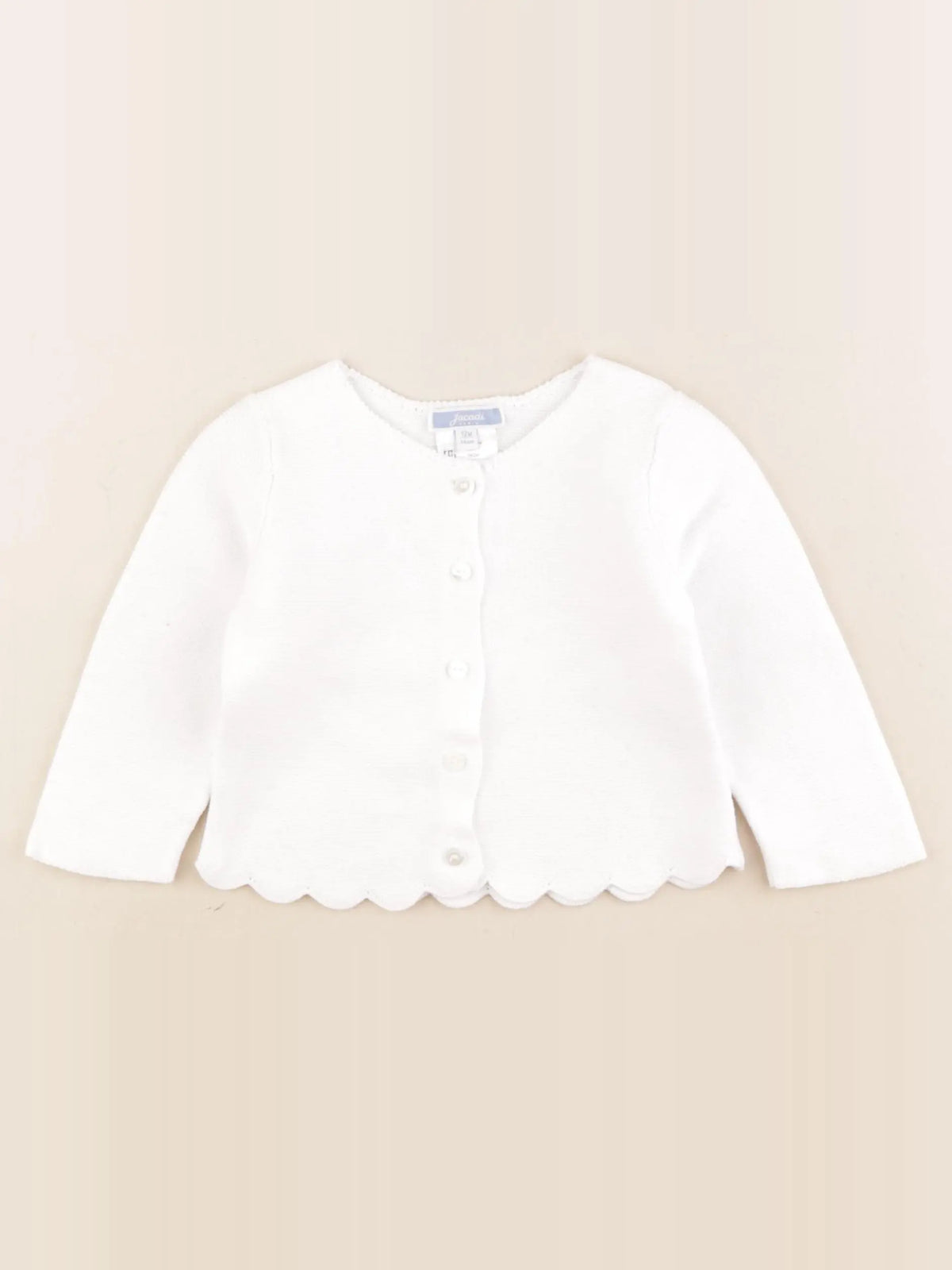 Jacadi - gilet blanc - 12 mois