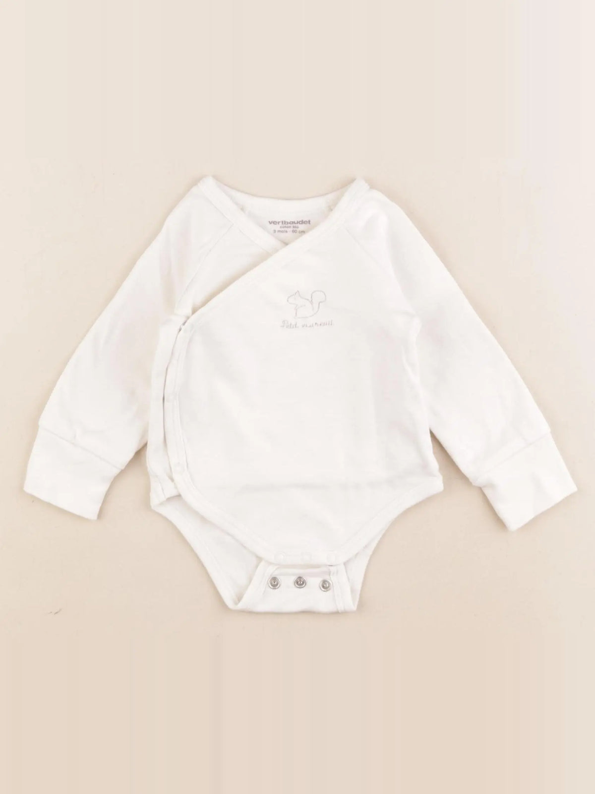 Vertbaudet - body beige - 3 mois