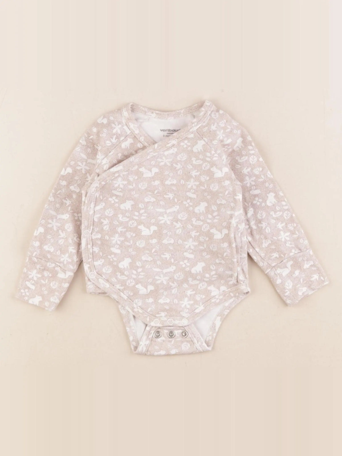 Vertbaudet - body beige - 3 mois