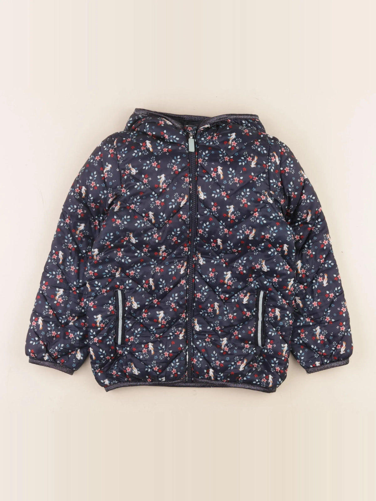 Vertbaudet - doudoune multicolore - 7 ans