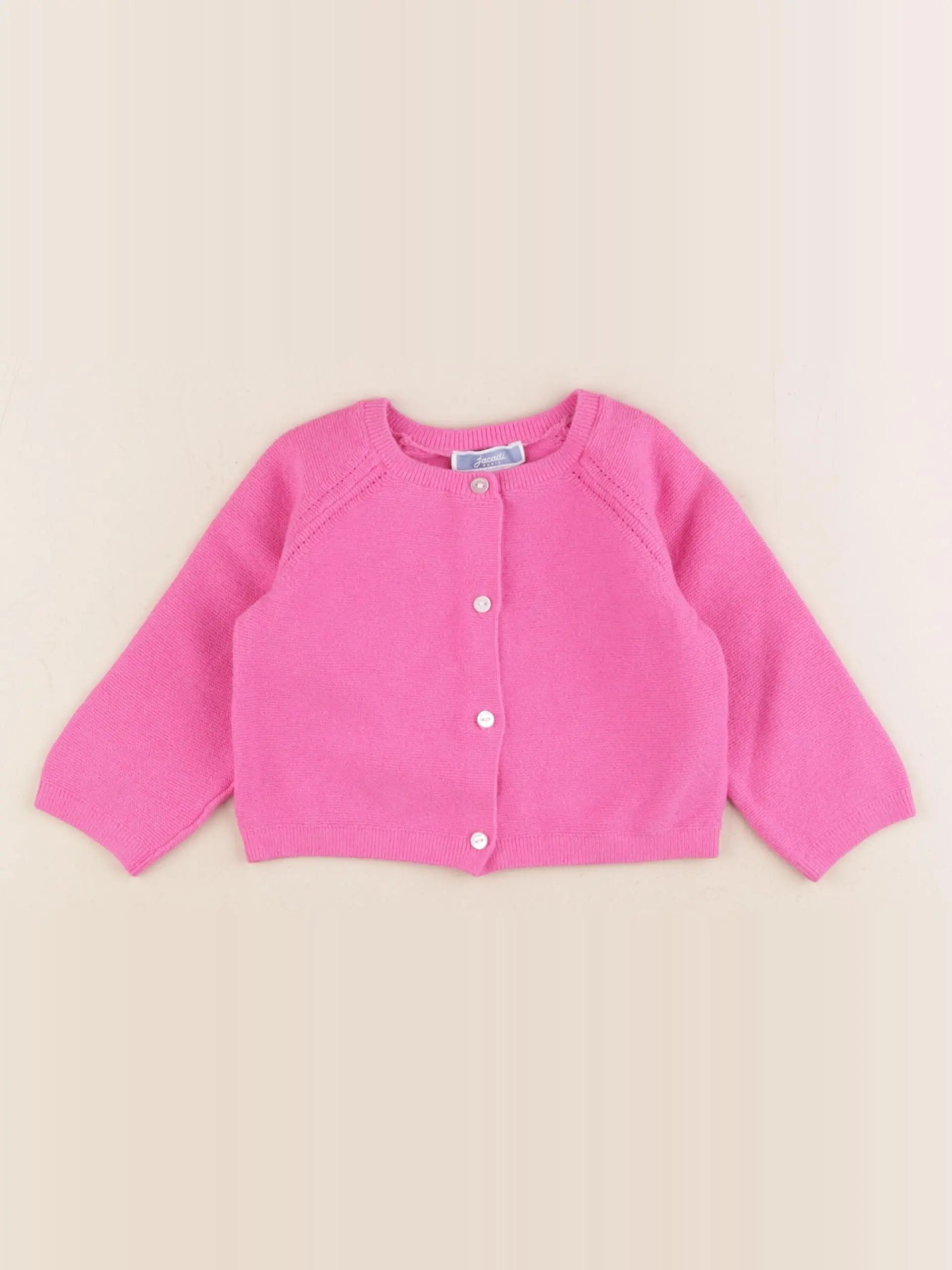 Jacadi - gilet rose - 12 mois