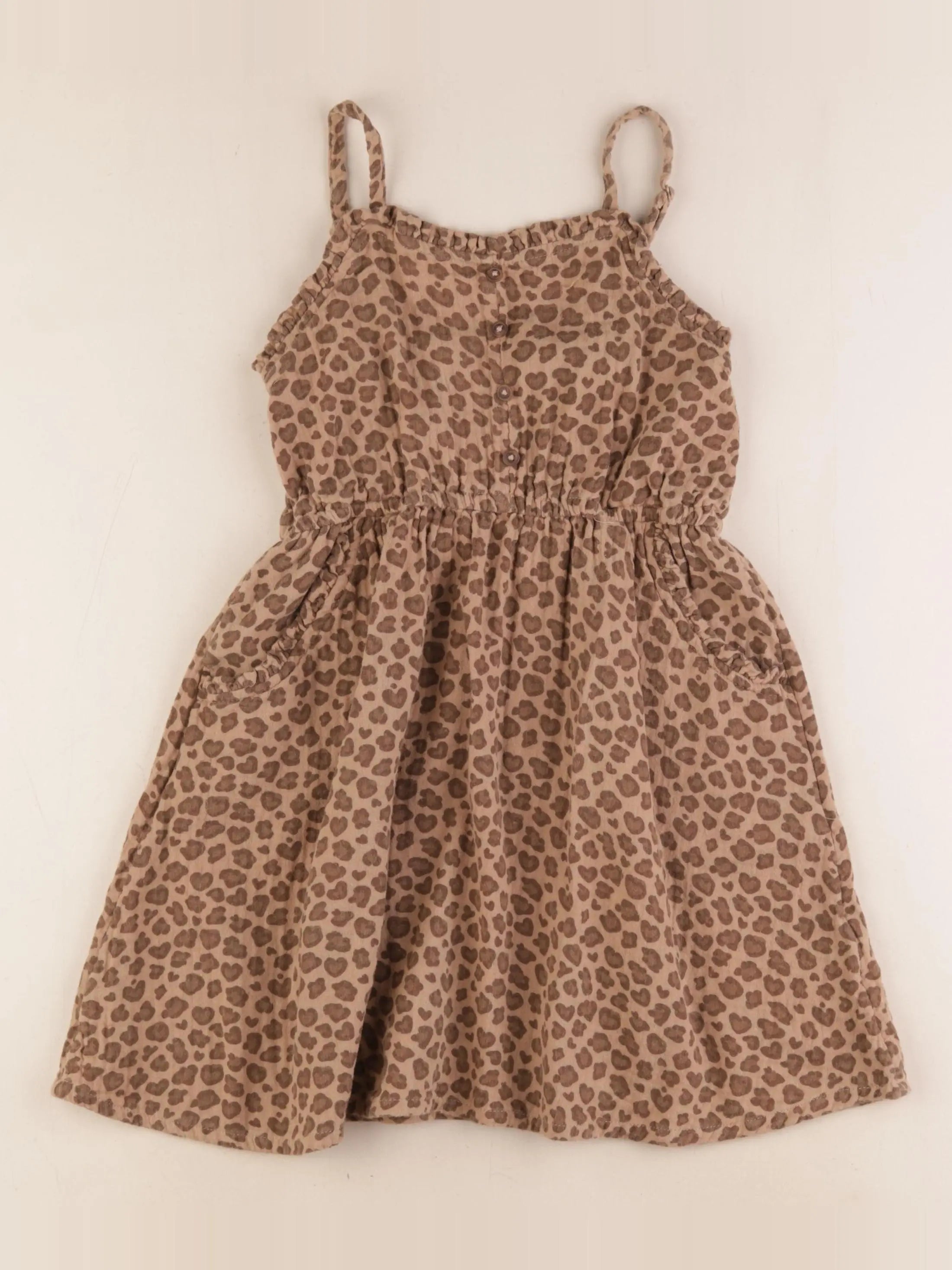 Vertbaudet - robe marron - 8 ans